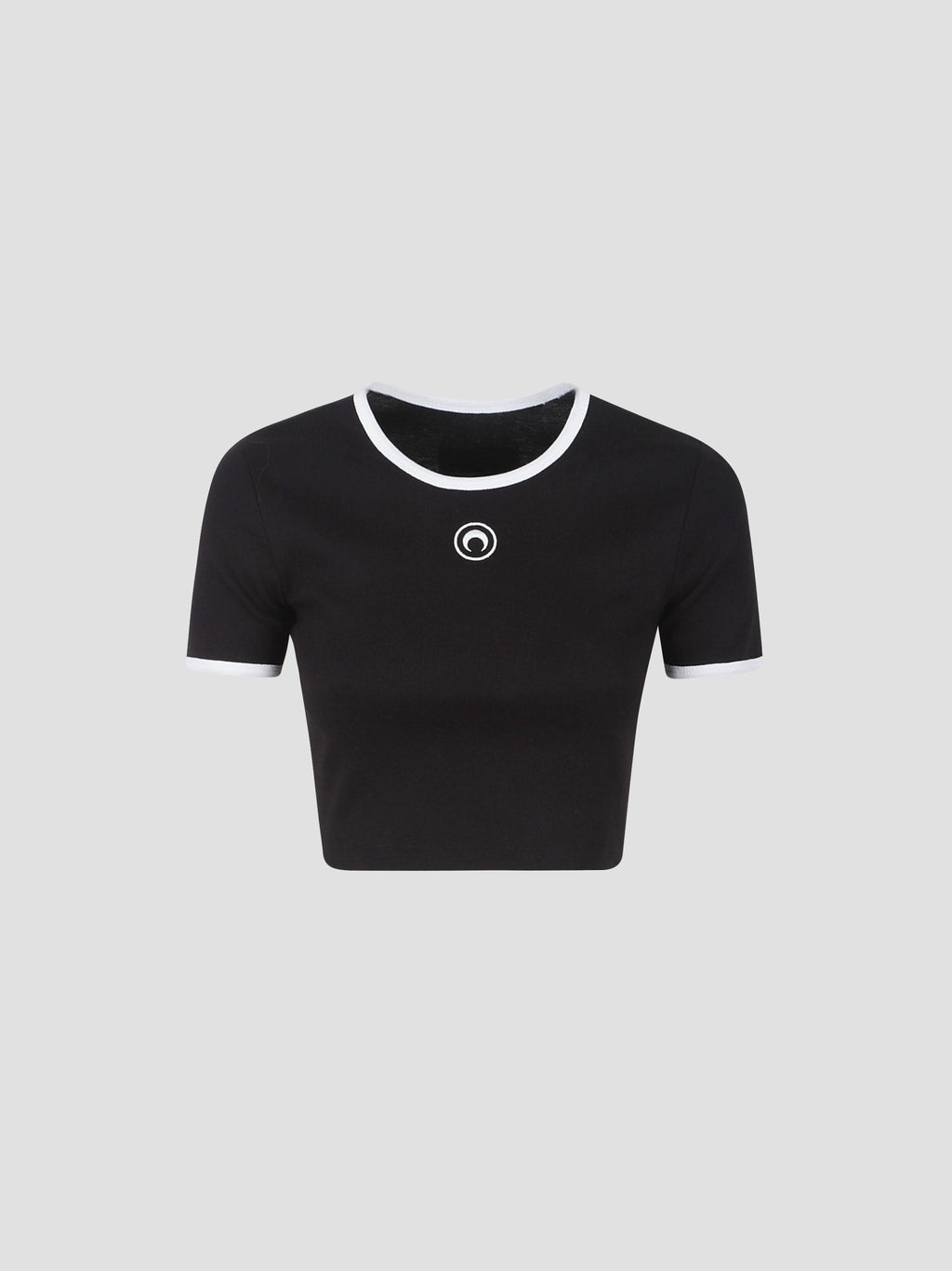 Moon logo bicolor cropped top