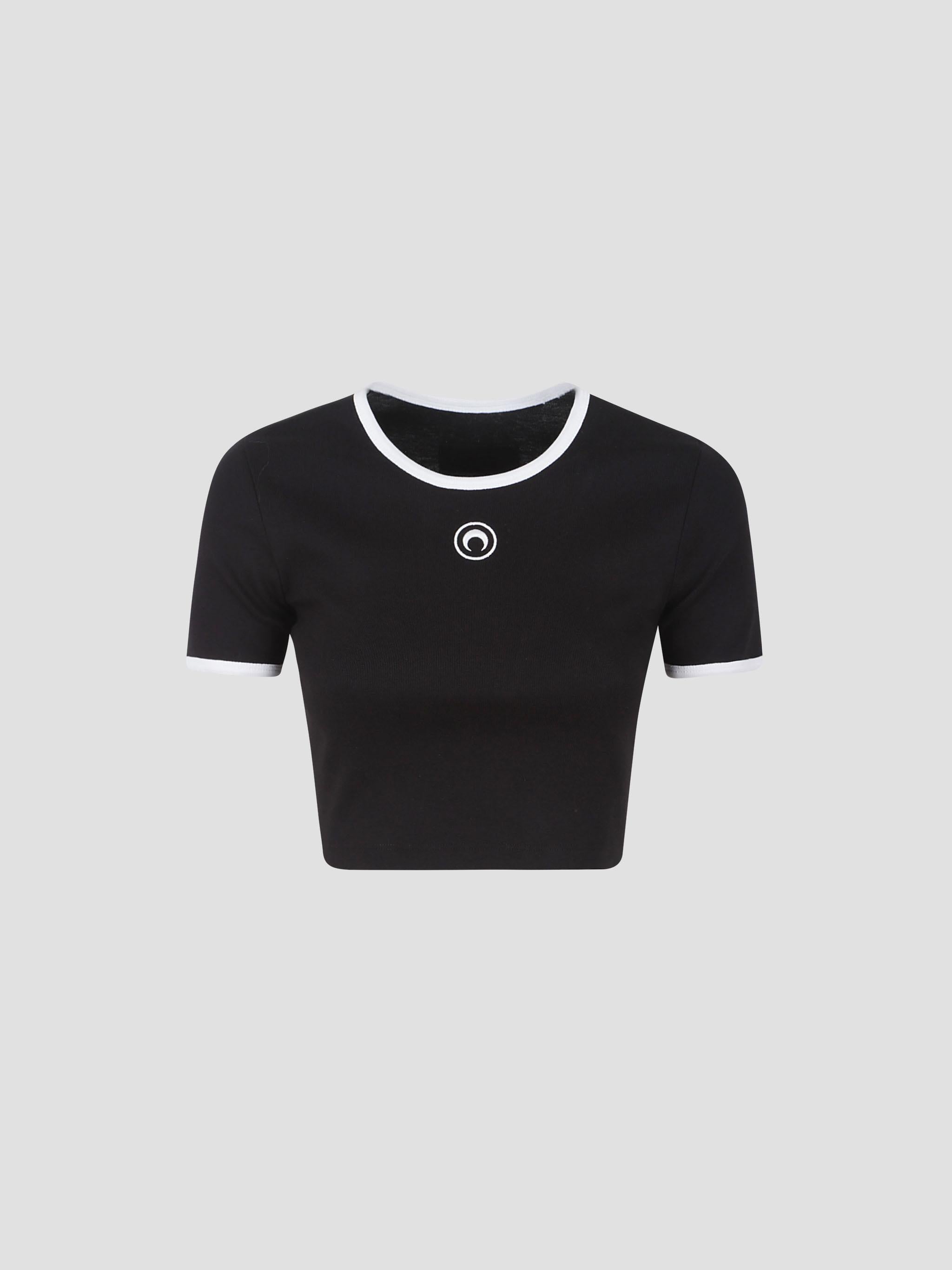 Moon logo bicolor cropped top