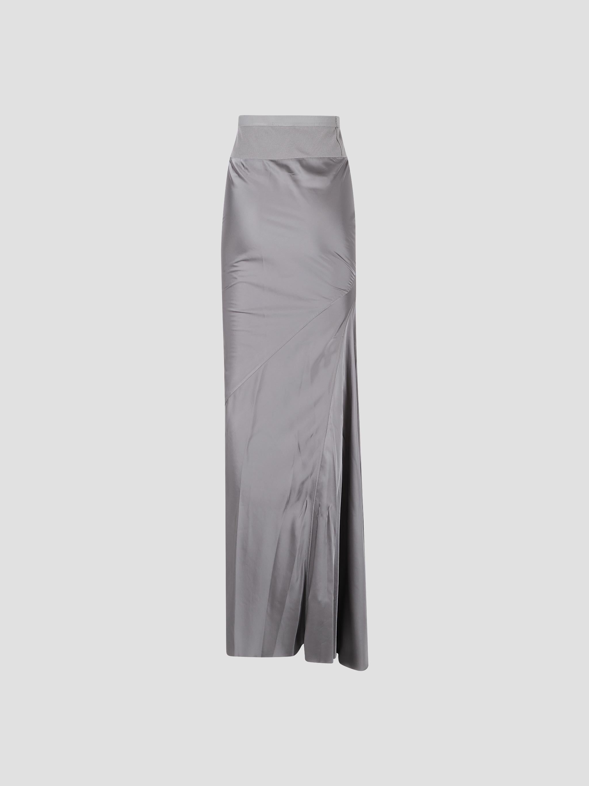 Long skirt with satin finish