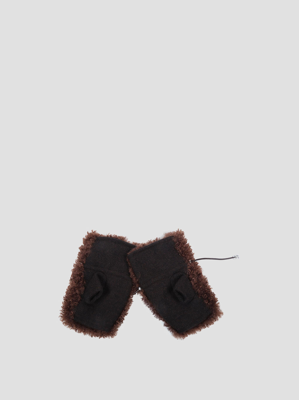 Alternative shearling mittens