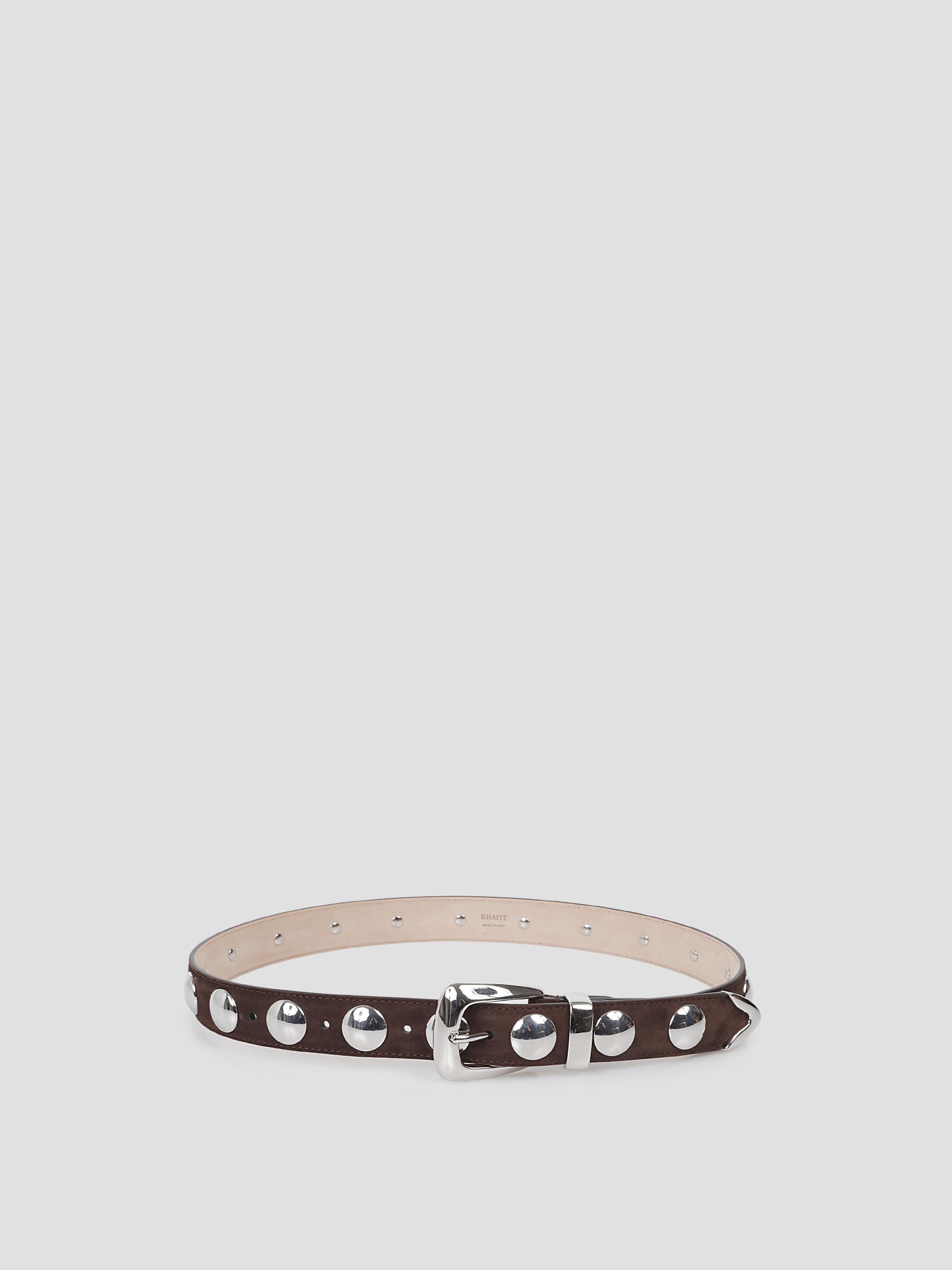 Benny belt with studs - silver buckle (30mm)