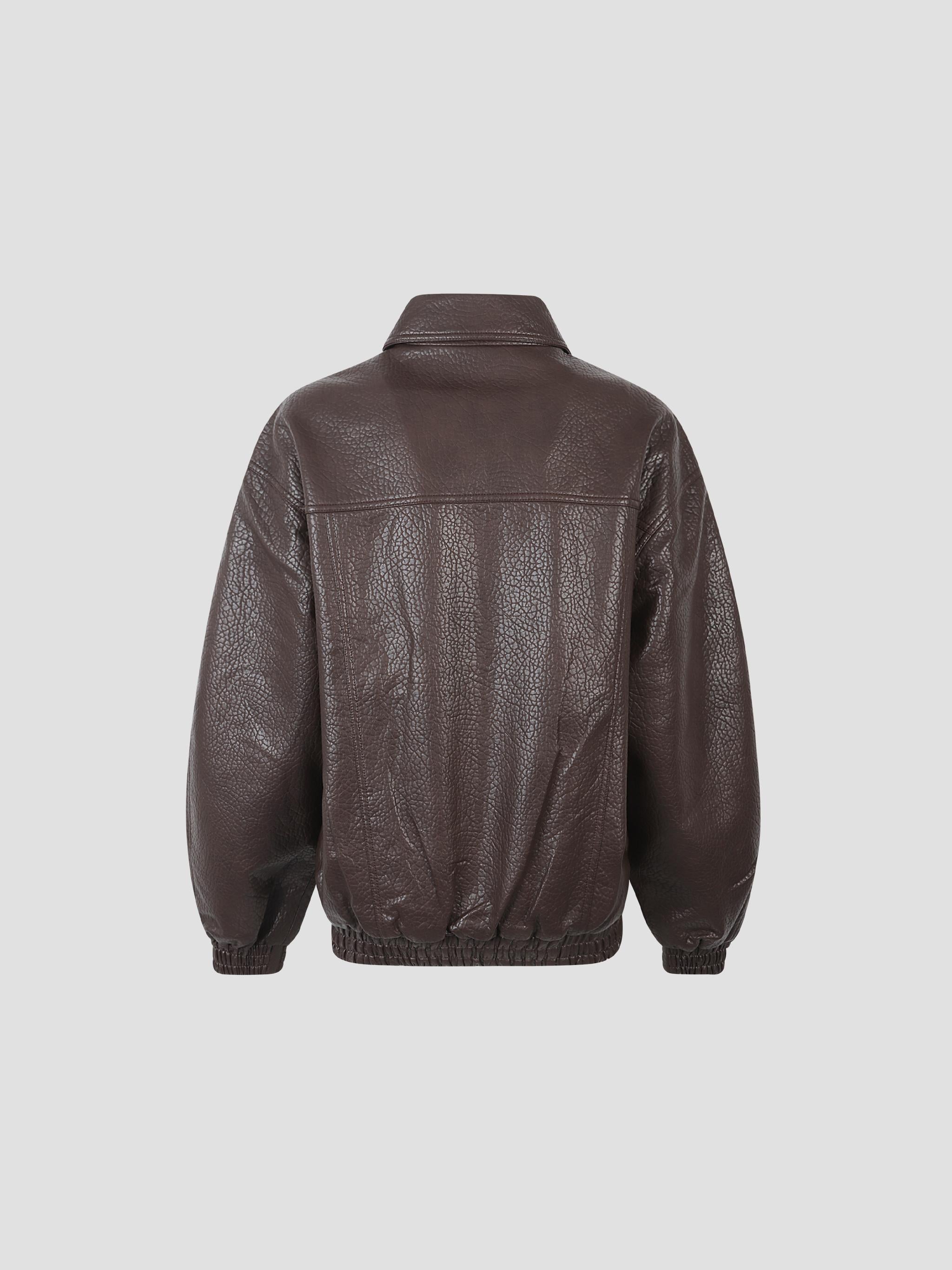 Prescott grained faux leather jacket