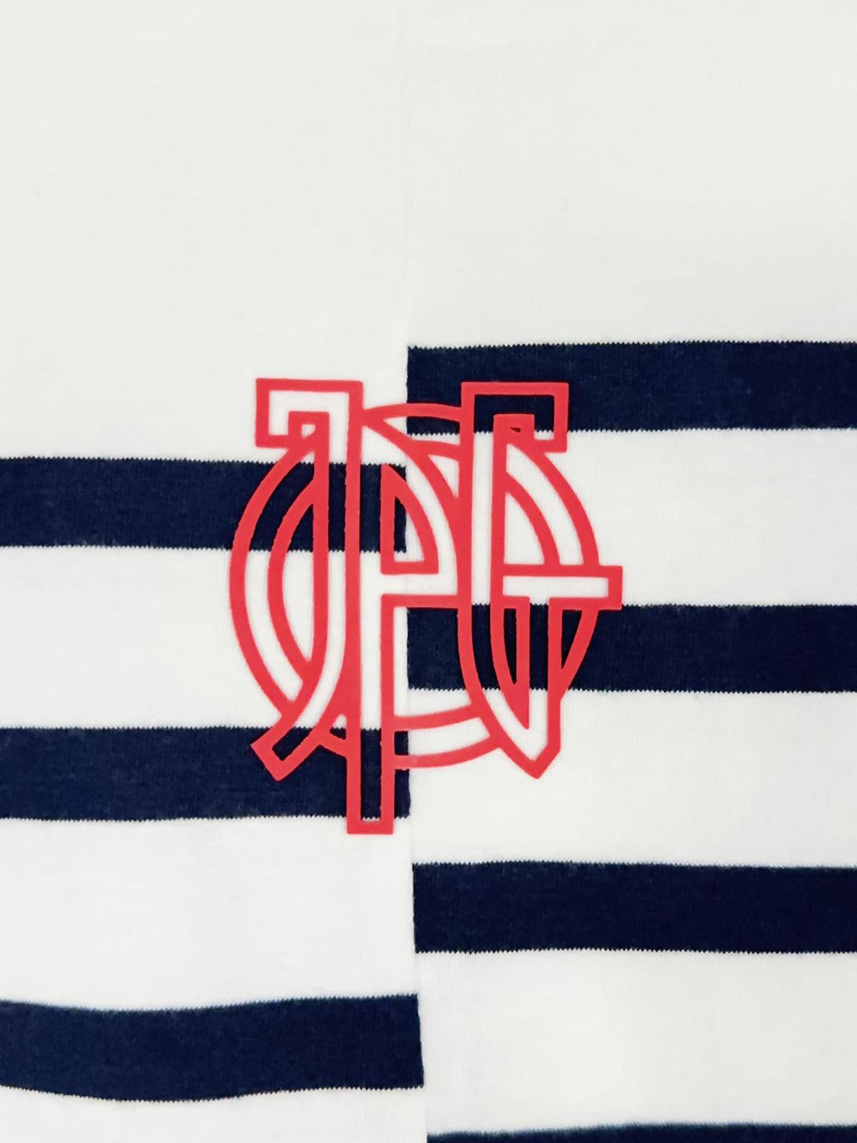 Longsleeves top knitted mariniere with logo detail