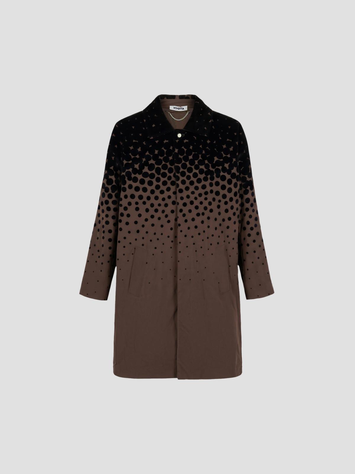 Confetti flocked trench coat