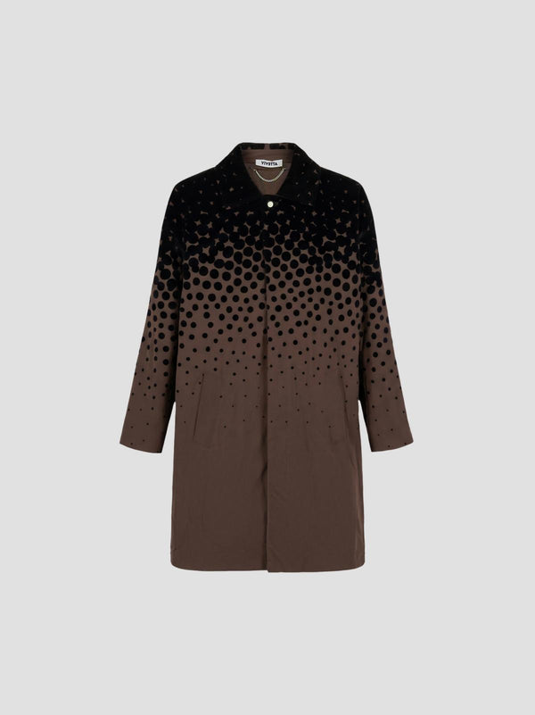 Confetti flocked trench coat