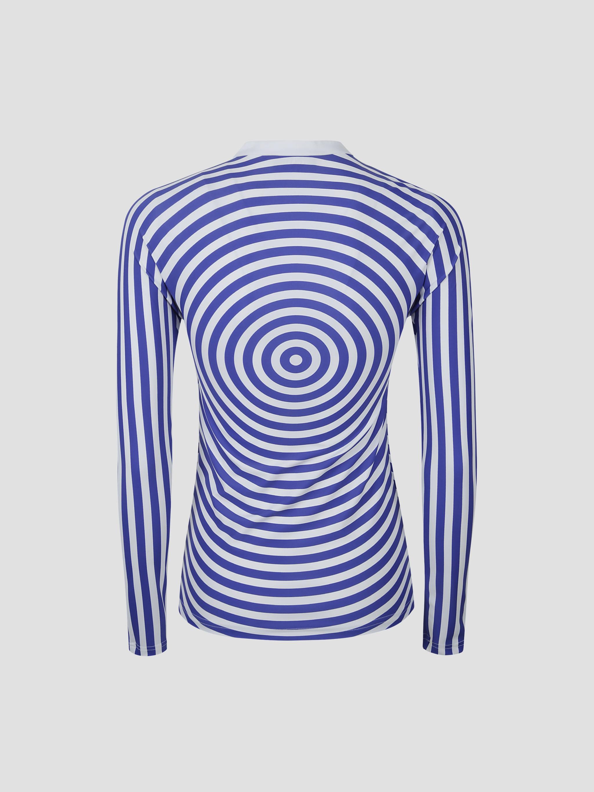 Jersey lycra crewneck top printed "target"