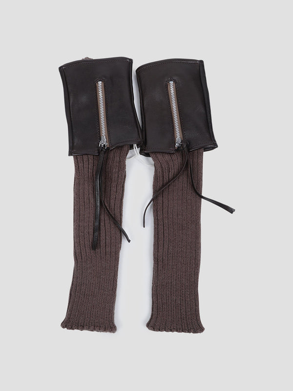 Nappa leather wrist warmers
