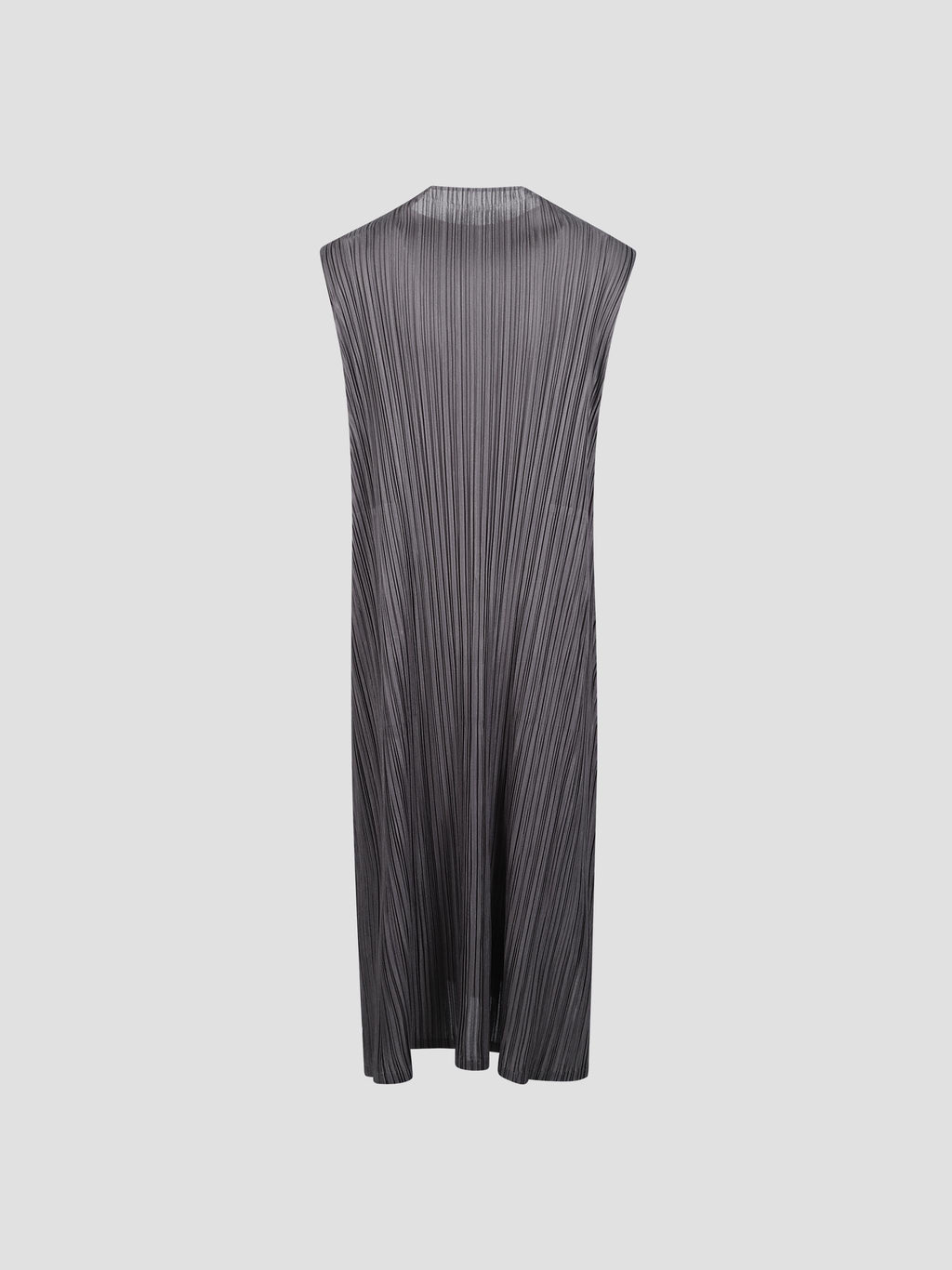 Mellow pleats high-neck dress