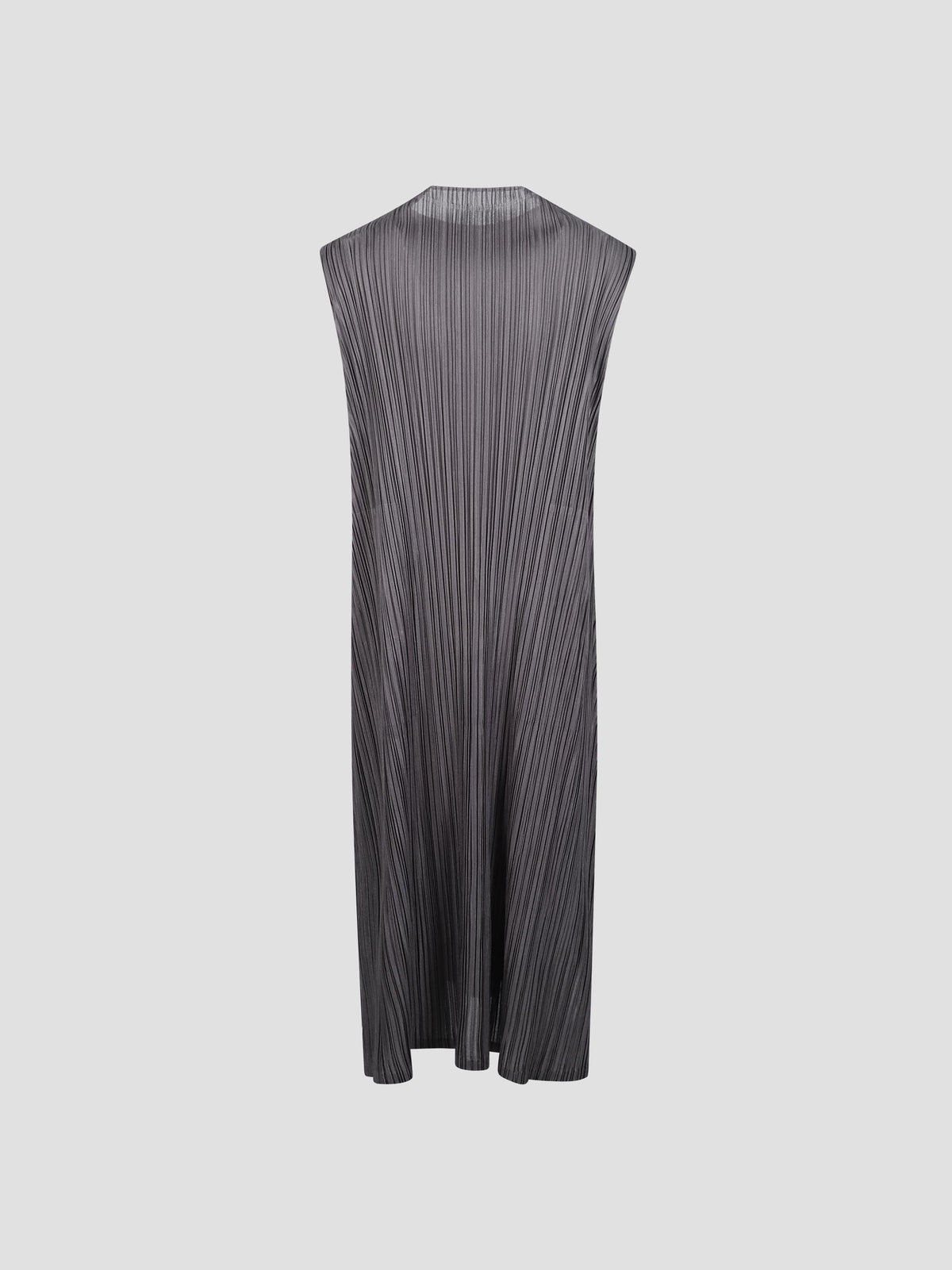 Mellow pleats high-neck dress