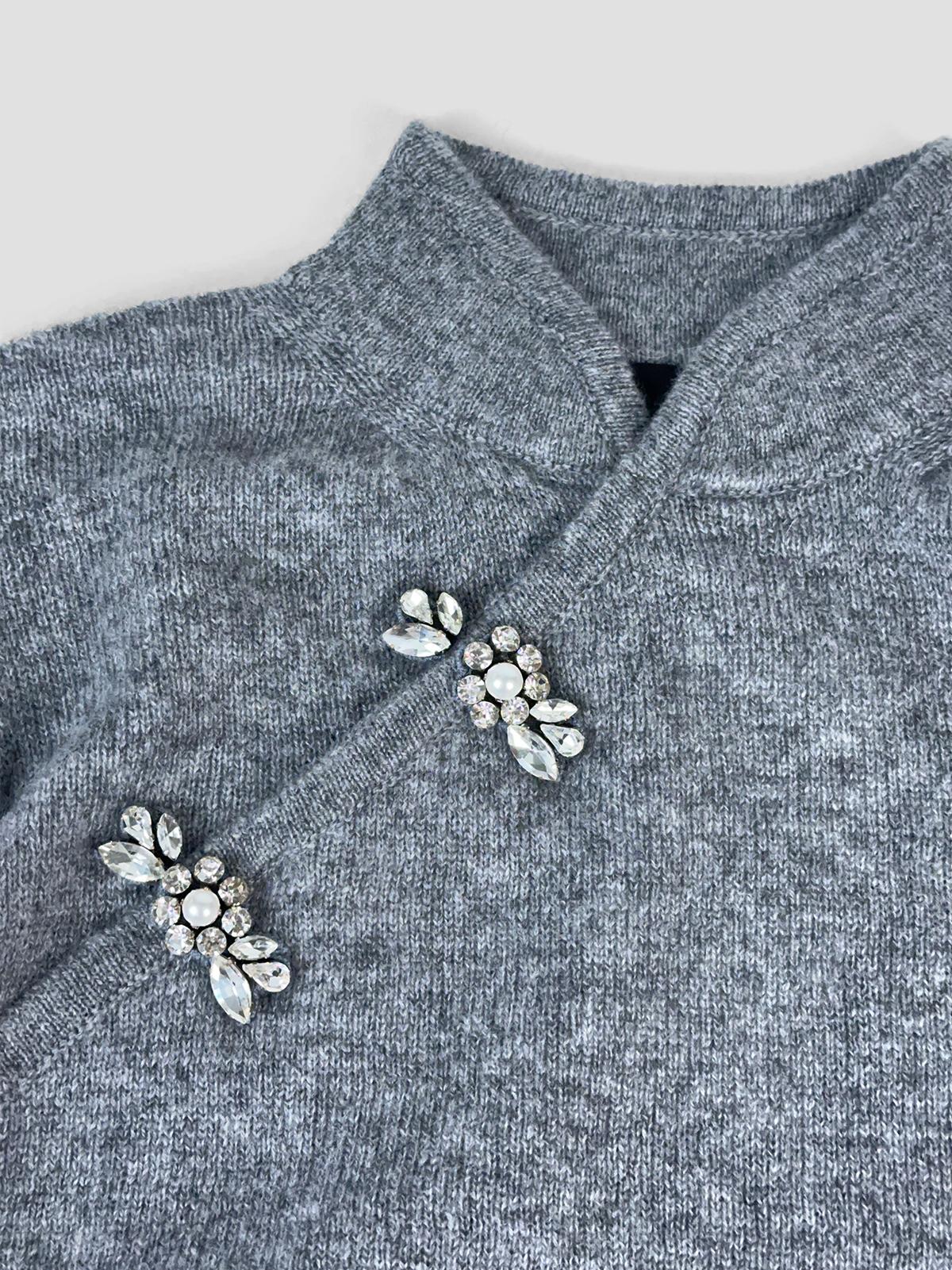 Mandarin collar cashmere jumper
