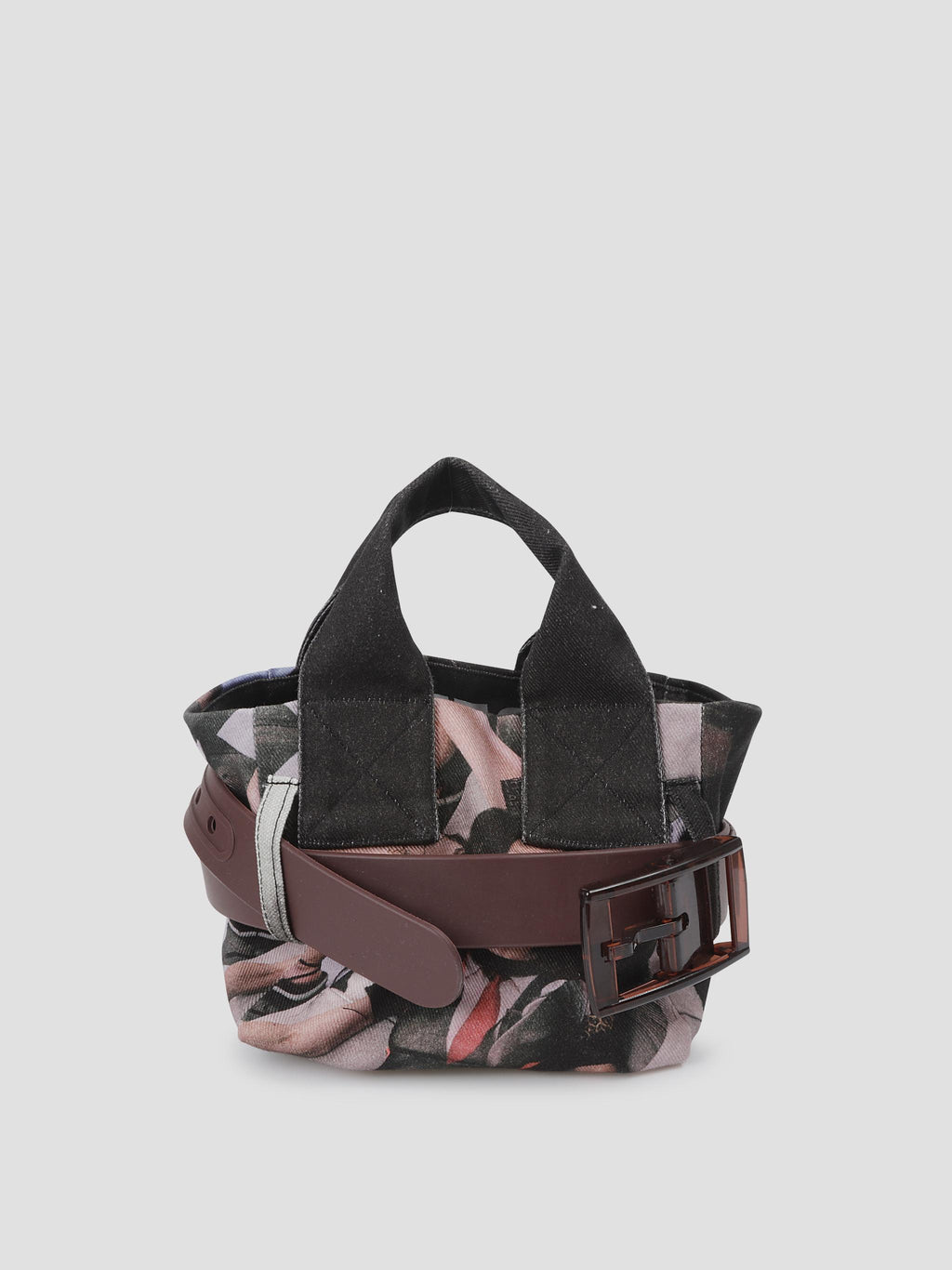 Accessory belted tote bag mini