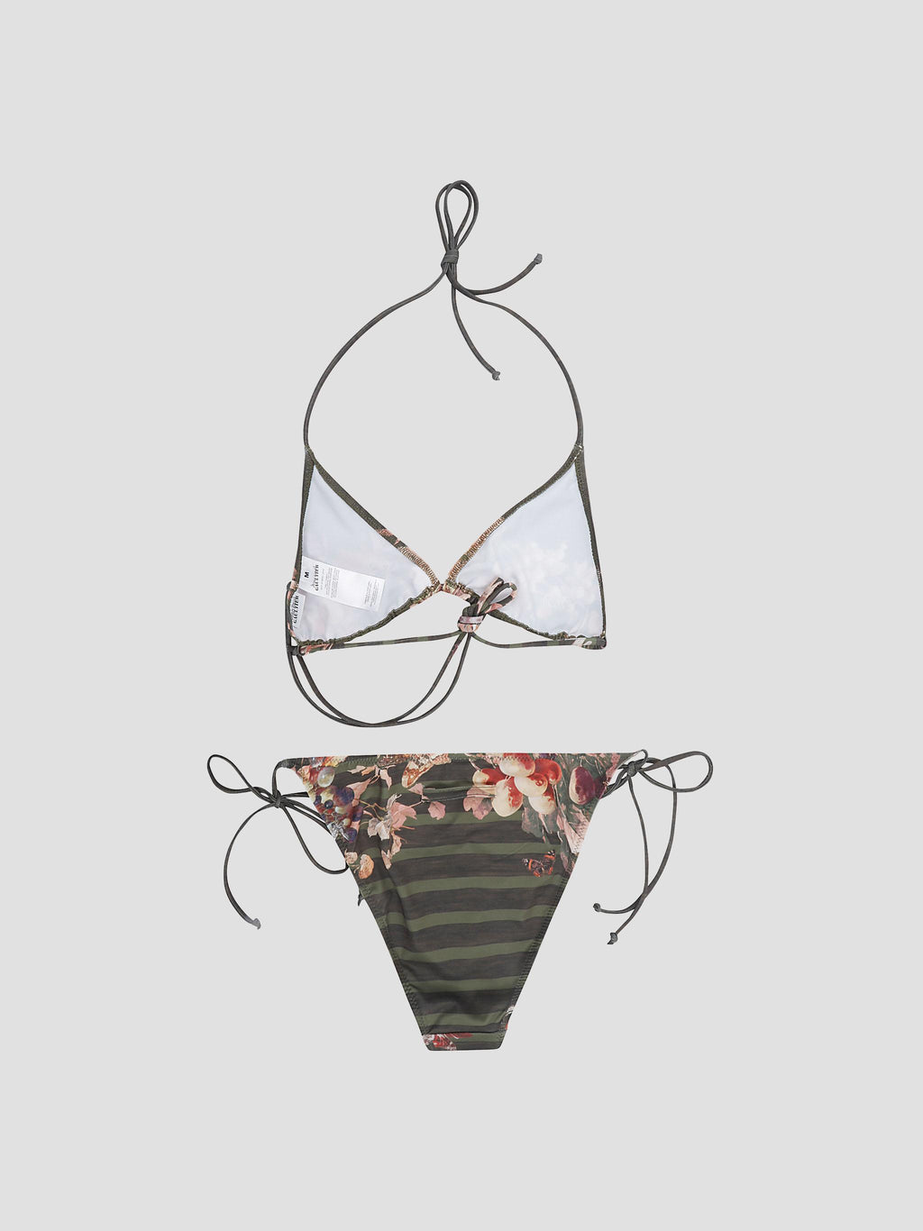 Bikini set printed "marinière grape"