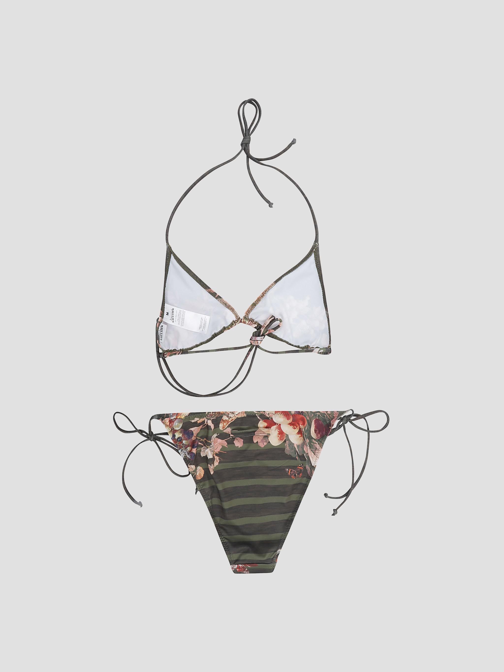 Bikini set printed "marinière grape"
