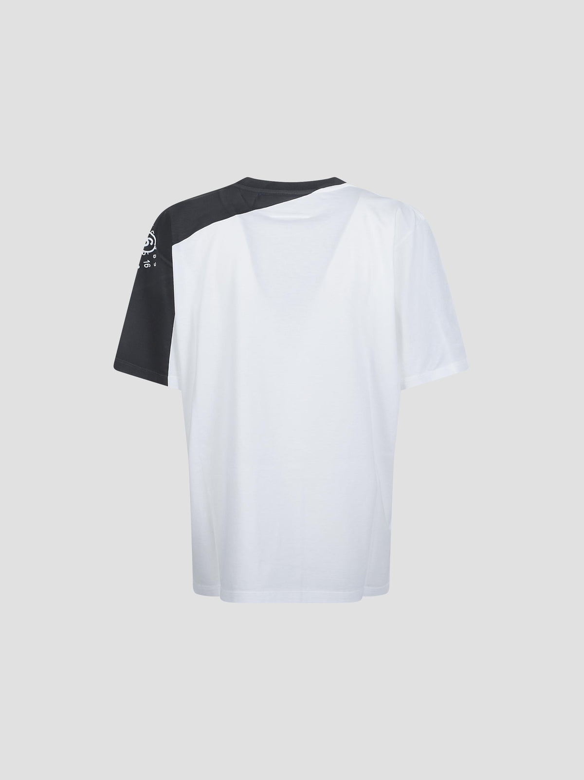 Asymmetric-panel cotton t-shirt