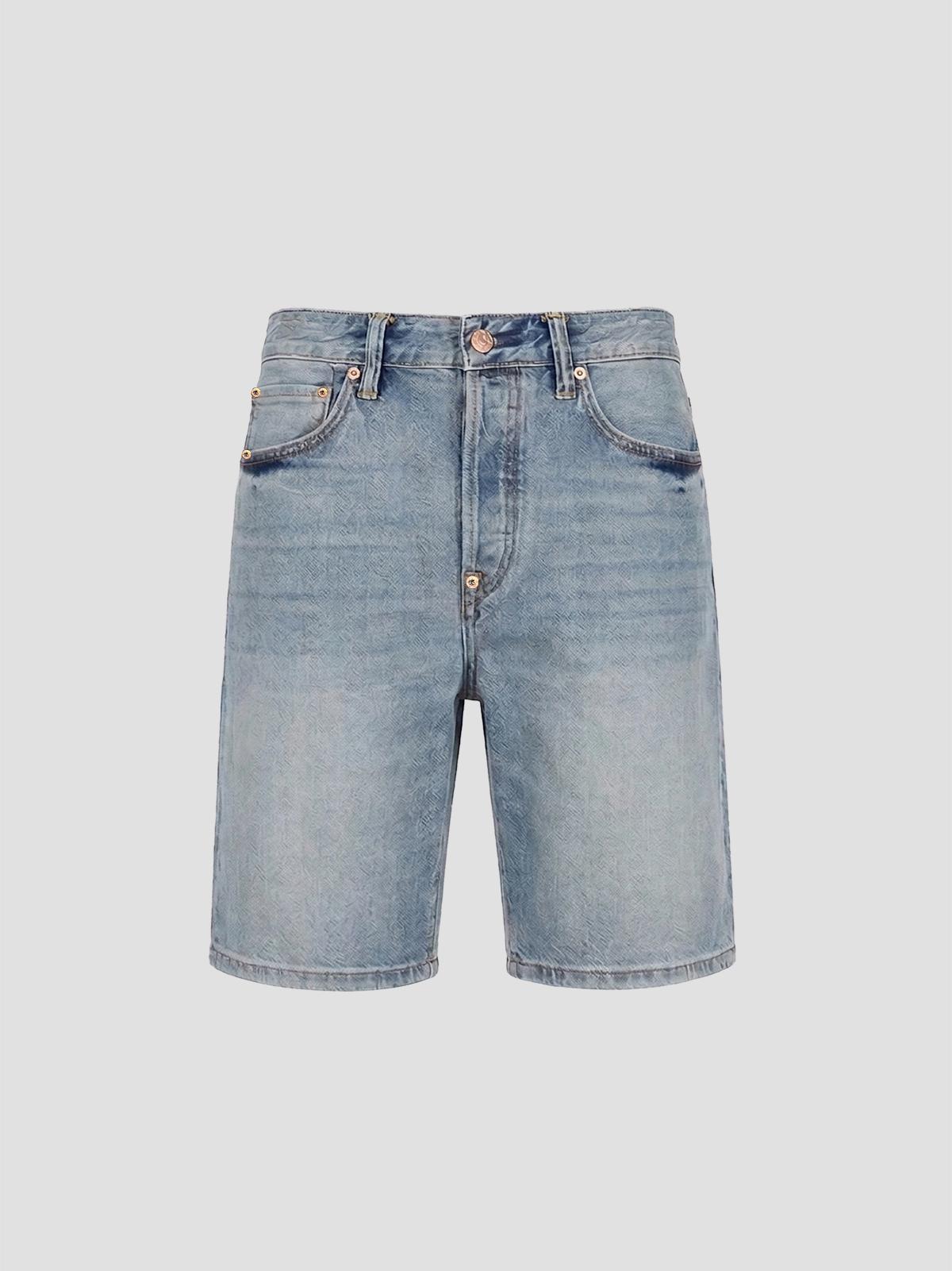 Ht daicock printed denim shorts