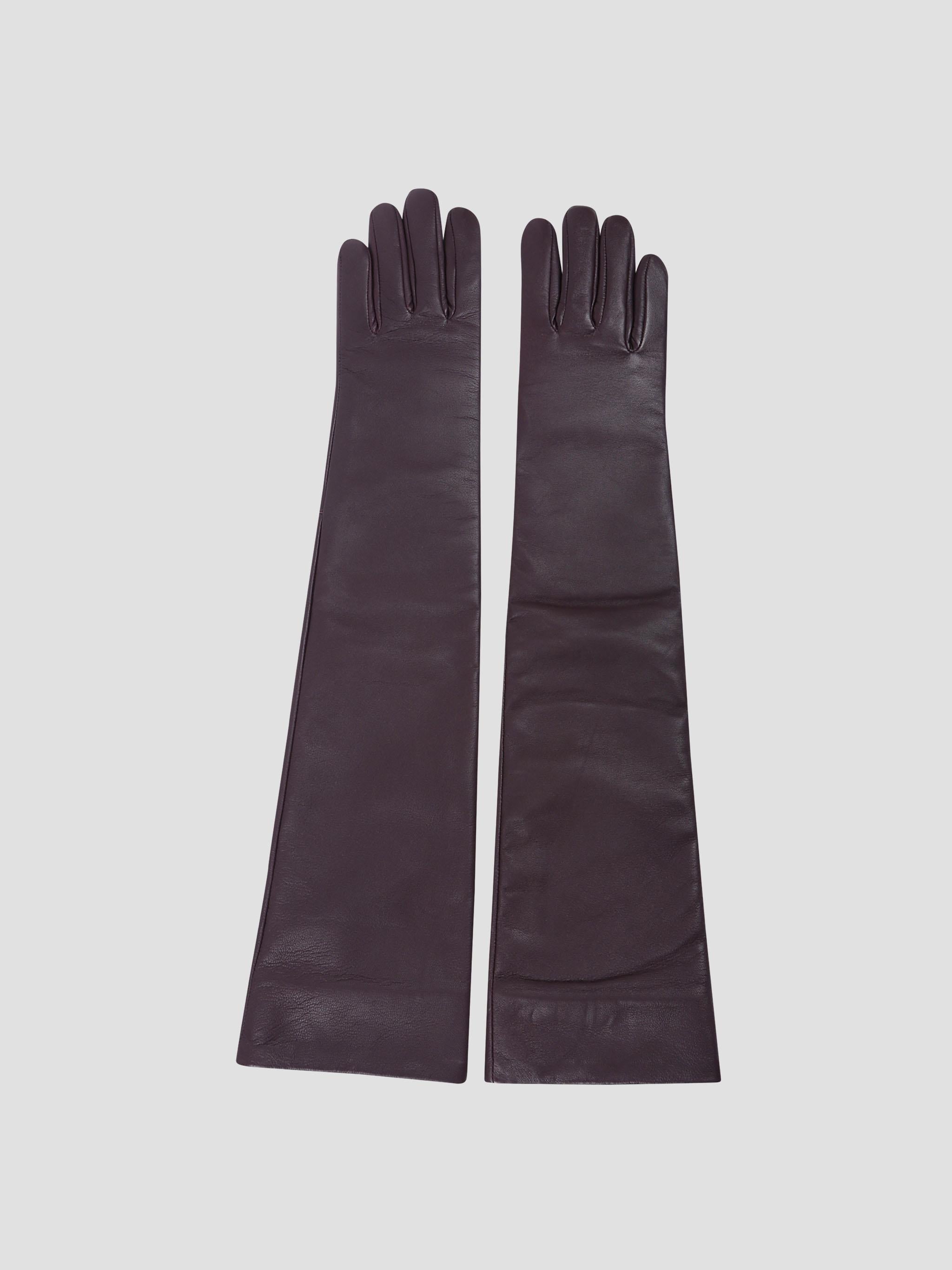 Veneto long leather gloves