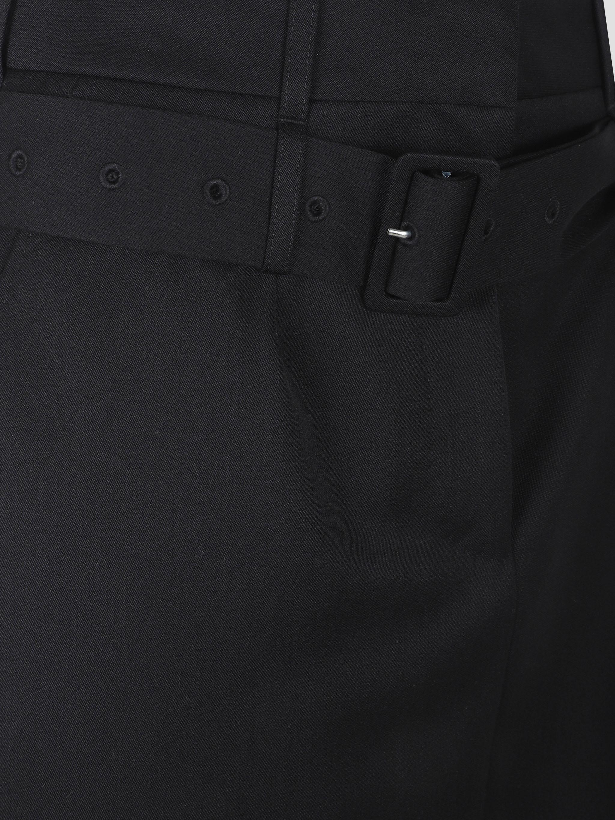 Multi belt loop kick back skirt