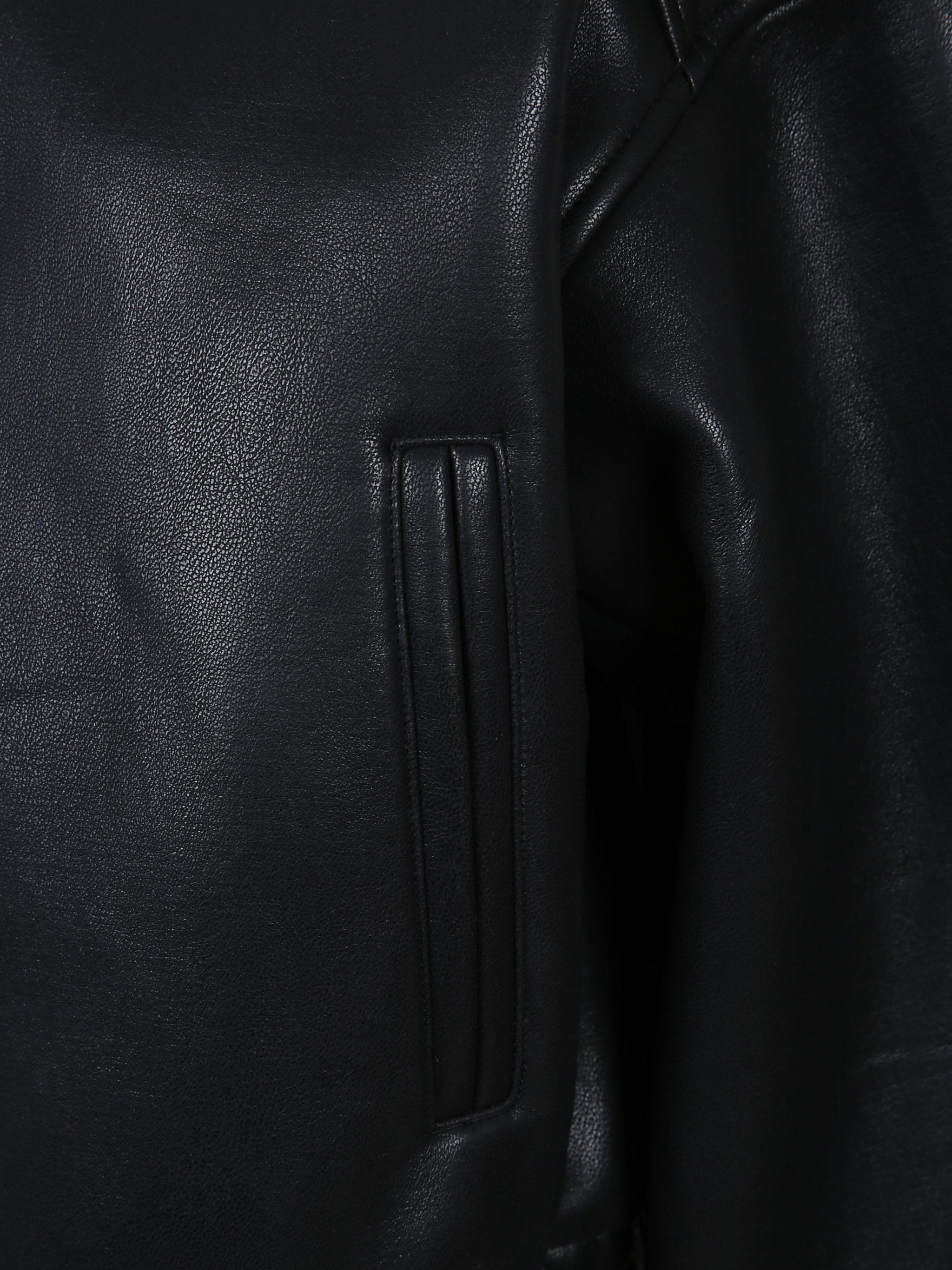 Jackson faux leather bonded bomber
