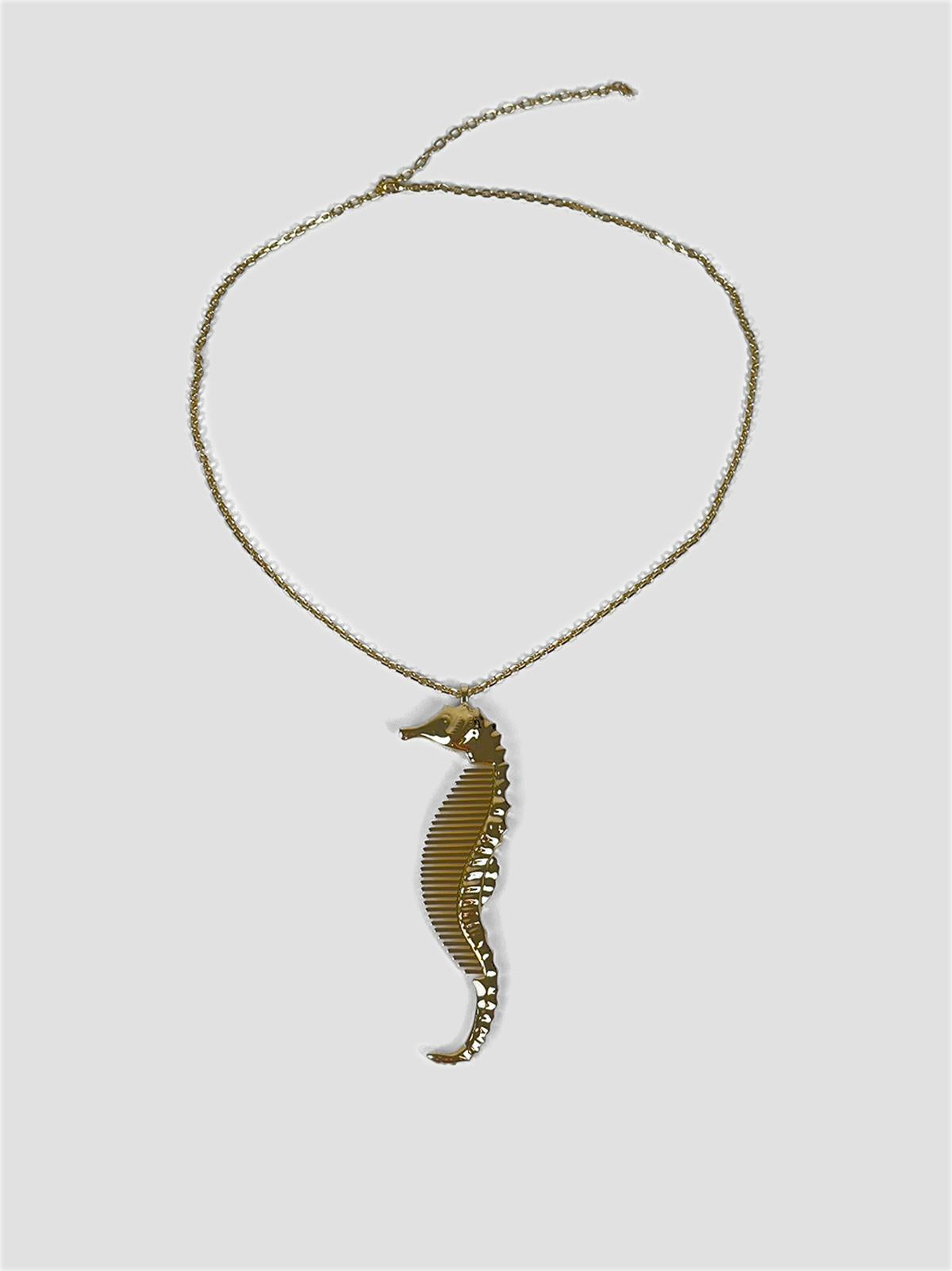 Horse comb necklace