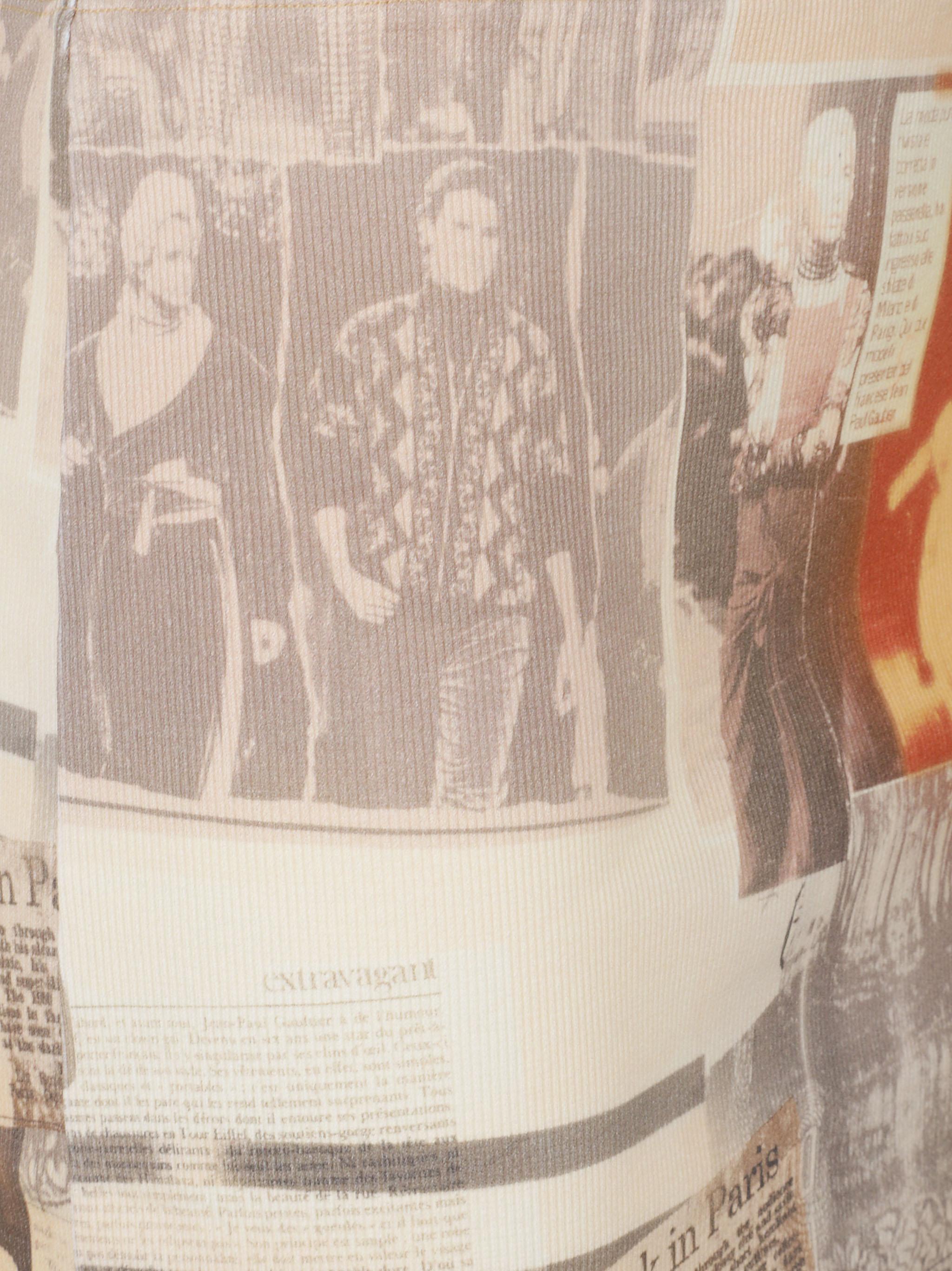 Cotton ribbed mini skirt printed "journal"
