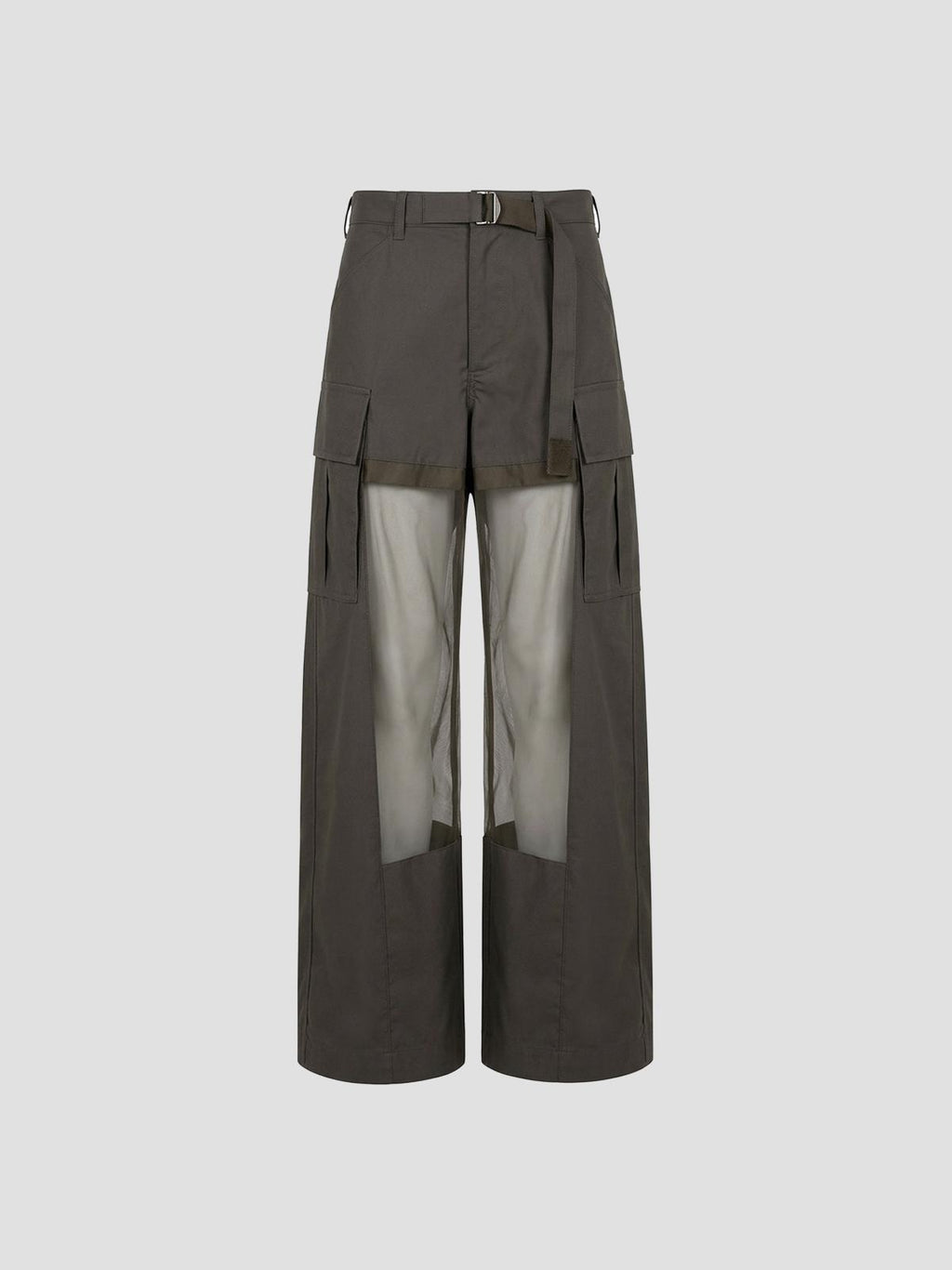 sacai Cotton coating pants in brown