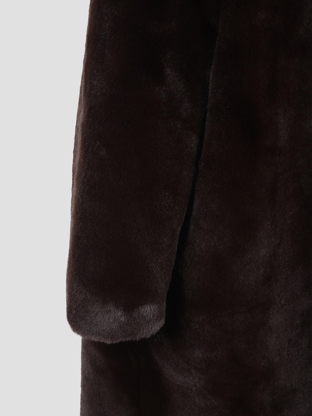 Matera collarless faux fur coat