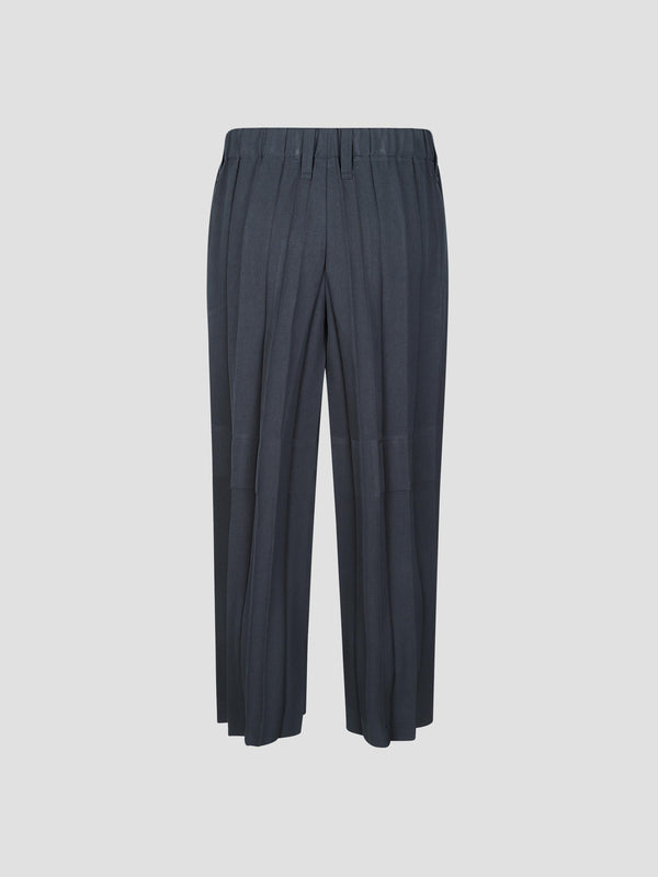 Edge ensemble pleated trousers