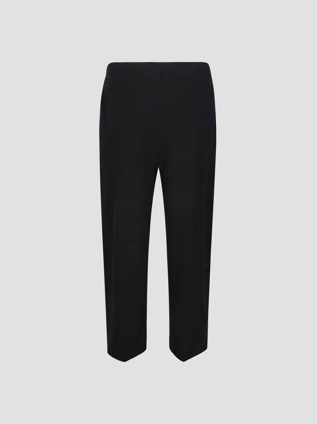 Basic knit pleated trousers