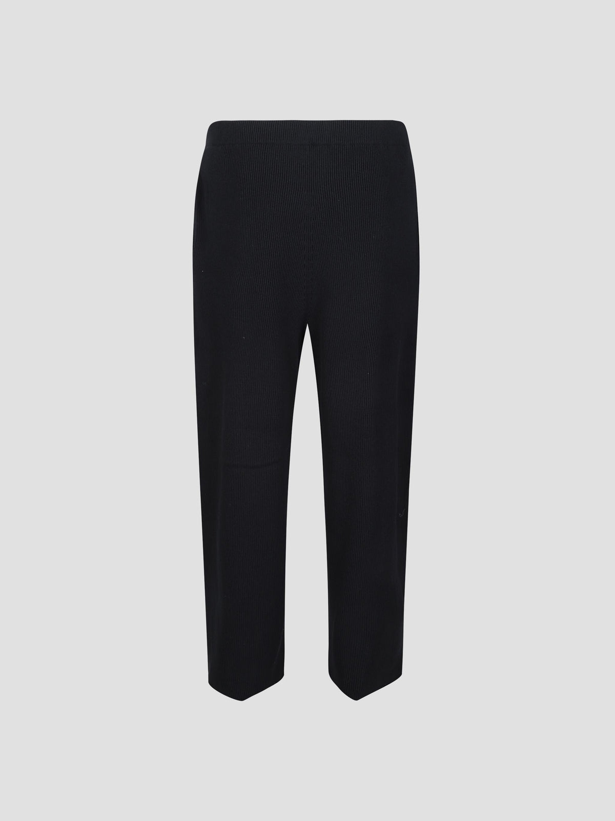 Basic knit pleated trousers