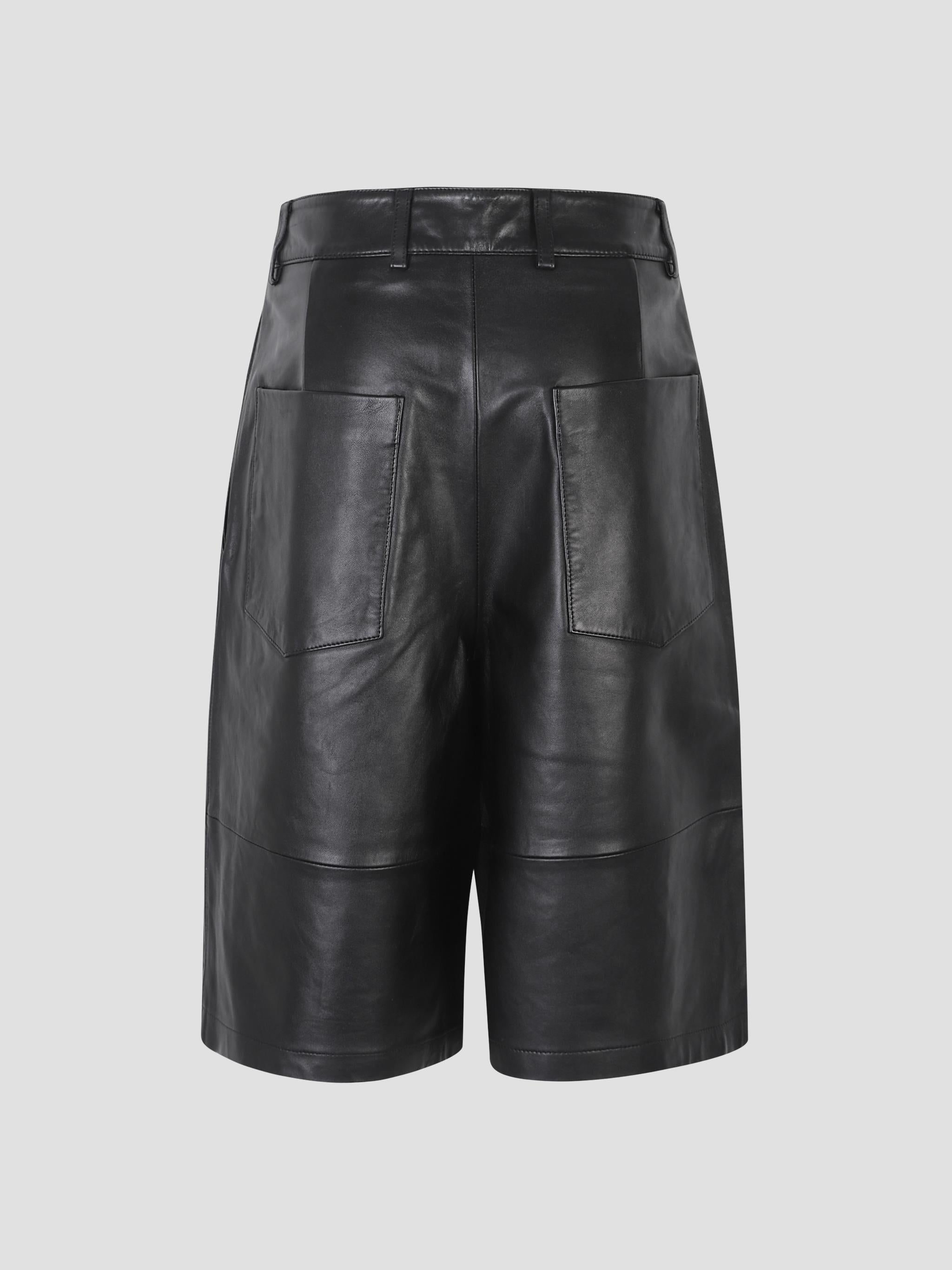 Olivia leather bermuda shorts