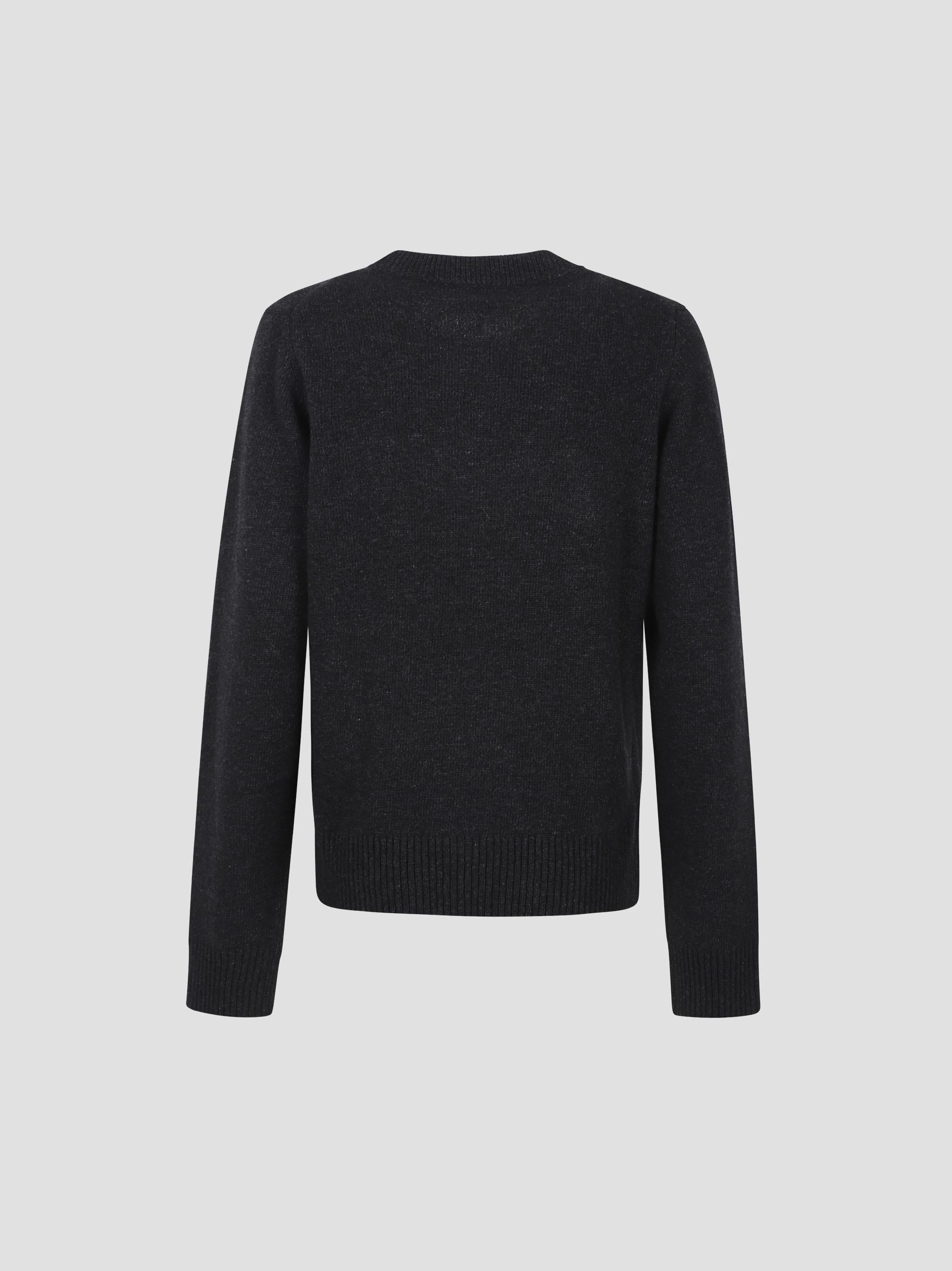 Graphic wool mix puppy love crewneck