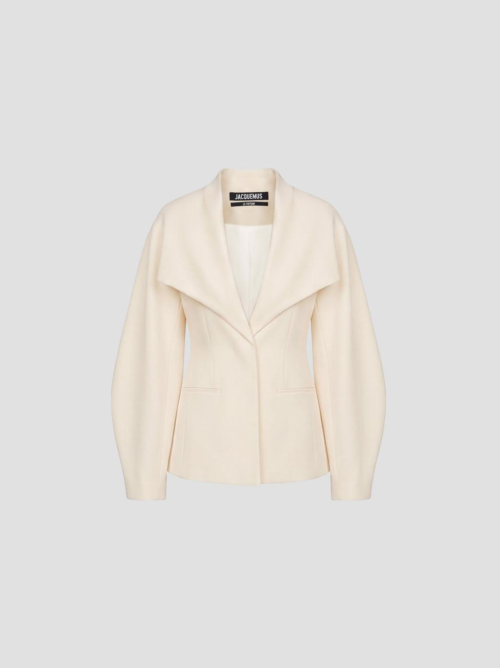 Jacquemus La veste chale in white