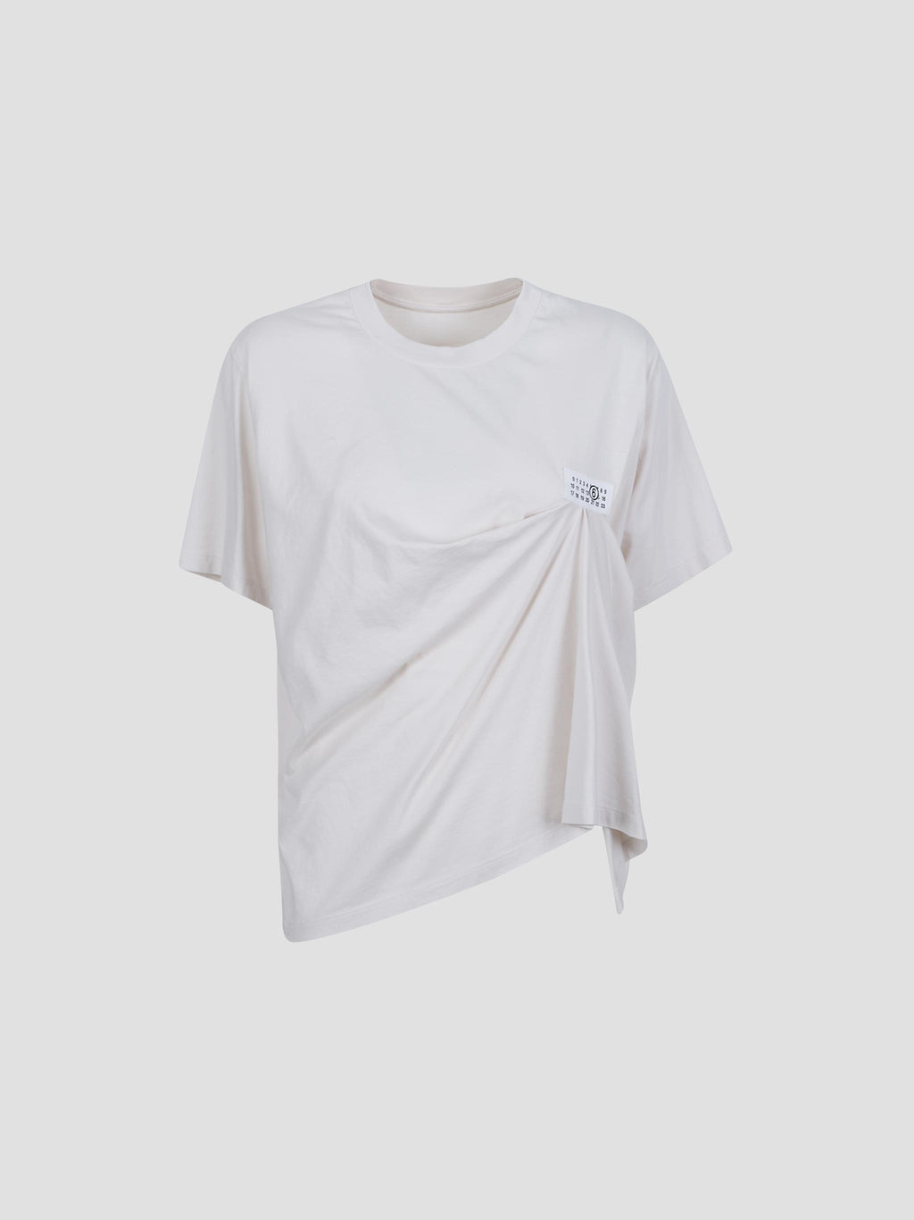 Draped cotton-jersey top