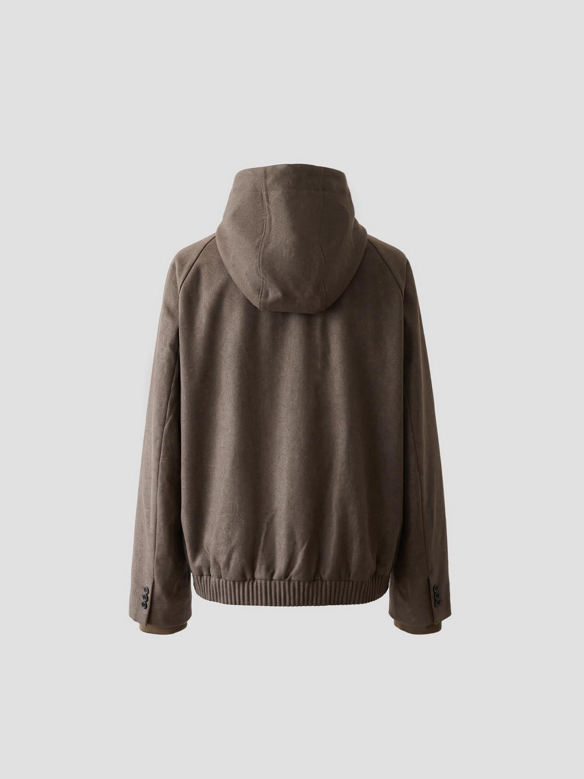 Wool flannel hoodie