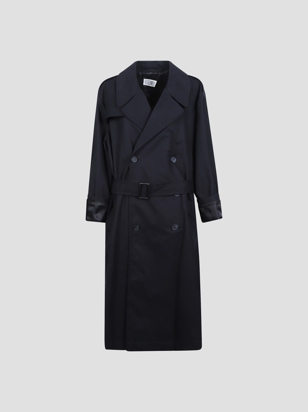 Belted cotton trench coat