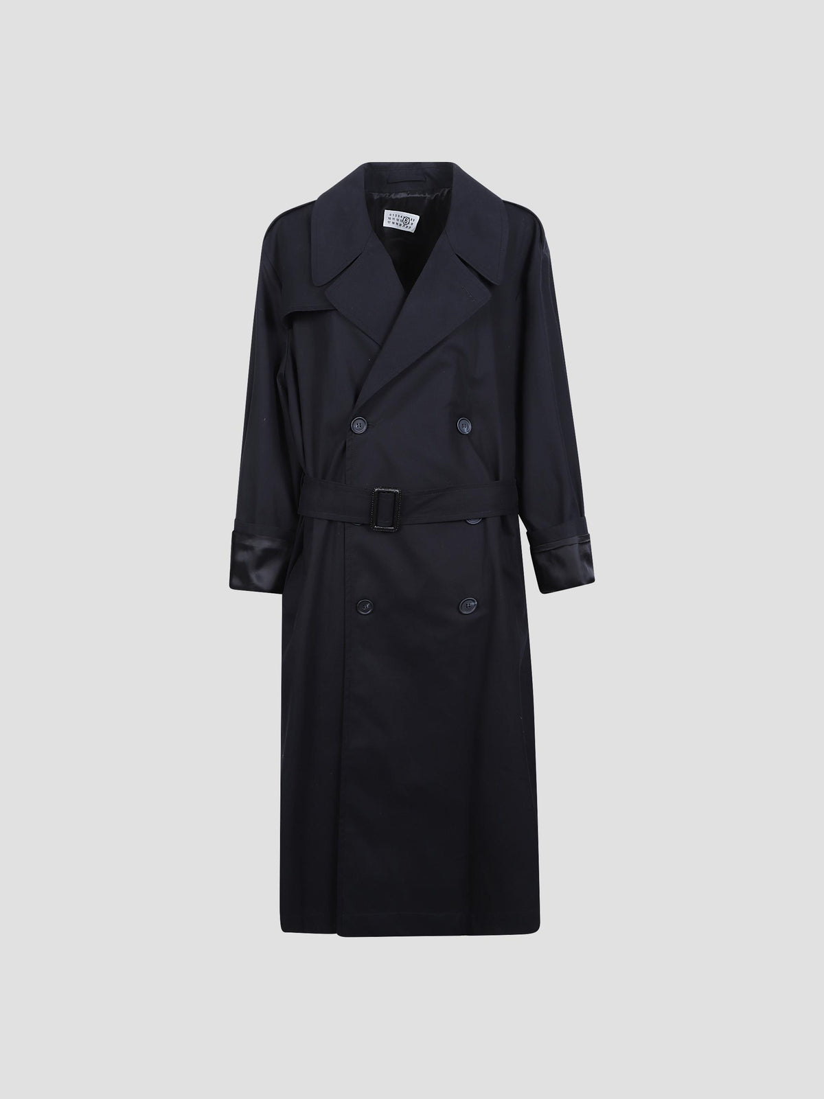 Belted cotton trench coat