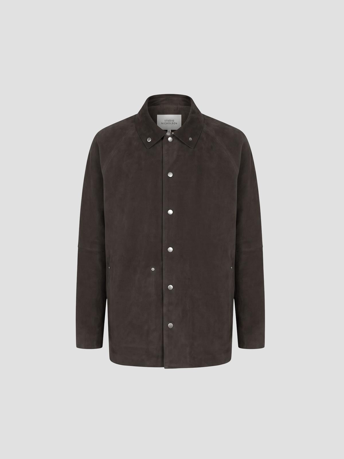 Suede utility jacket