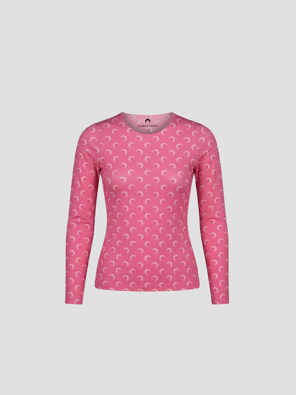 Marine Serre Moon printed jersey ls crewneck top