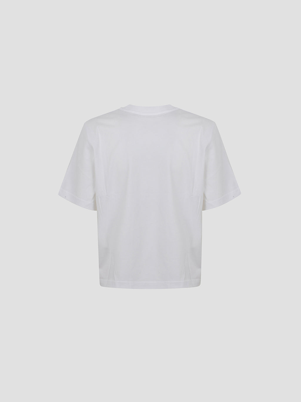 Anchor embroidery panelled cropped t-shirt