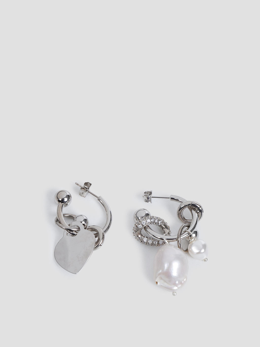 Agyness mismatched pearl earrings