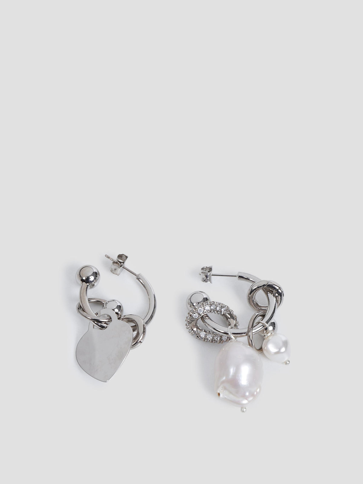 Agyness mismatched pearl earrings