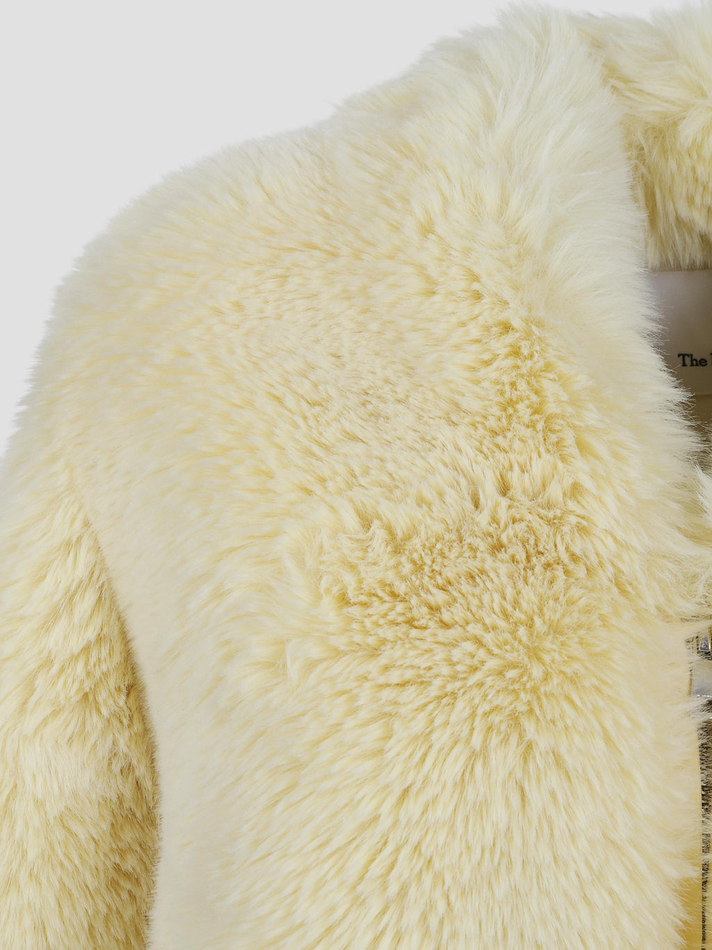 Senna collarless faux-fur jacket