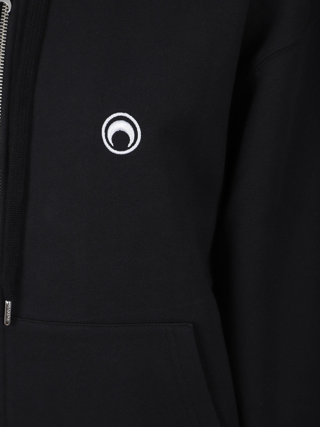 Moon logo zipped hoodie