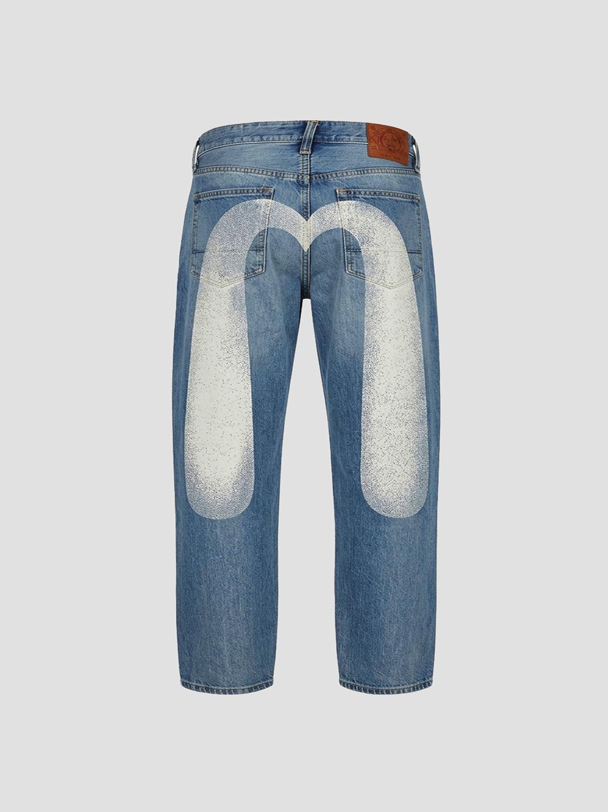 Ht, ecru daicock printed jeans white