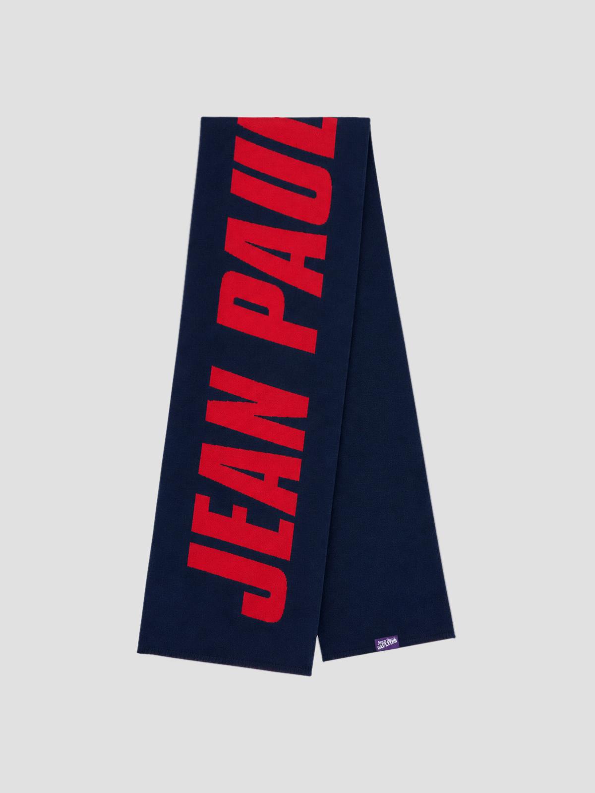 Wool scarf logo gaultier