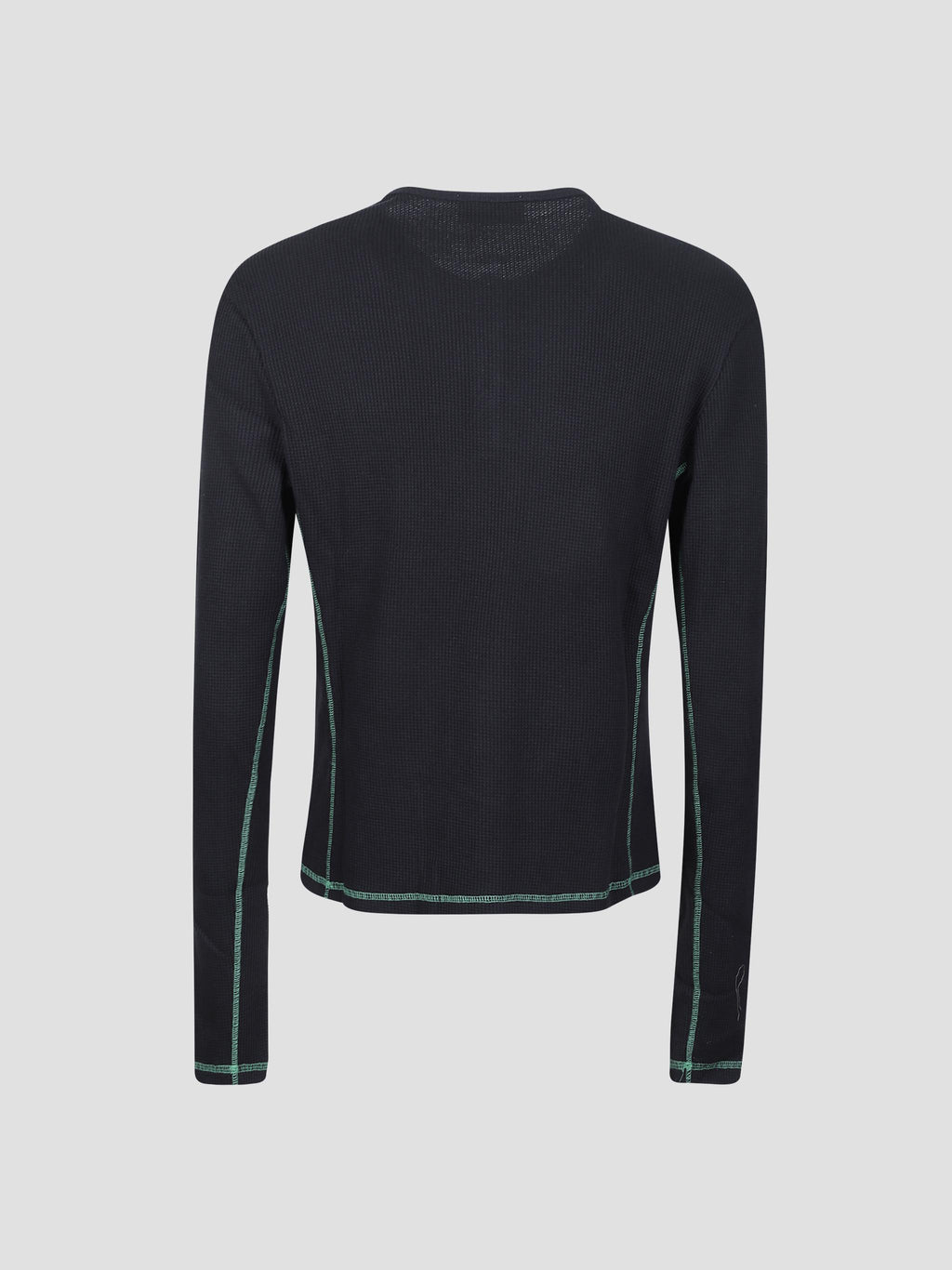 Lis contrast-stitch henley top