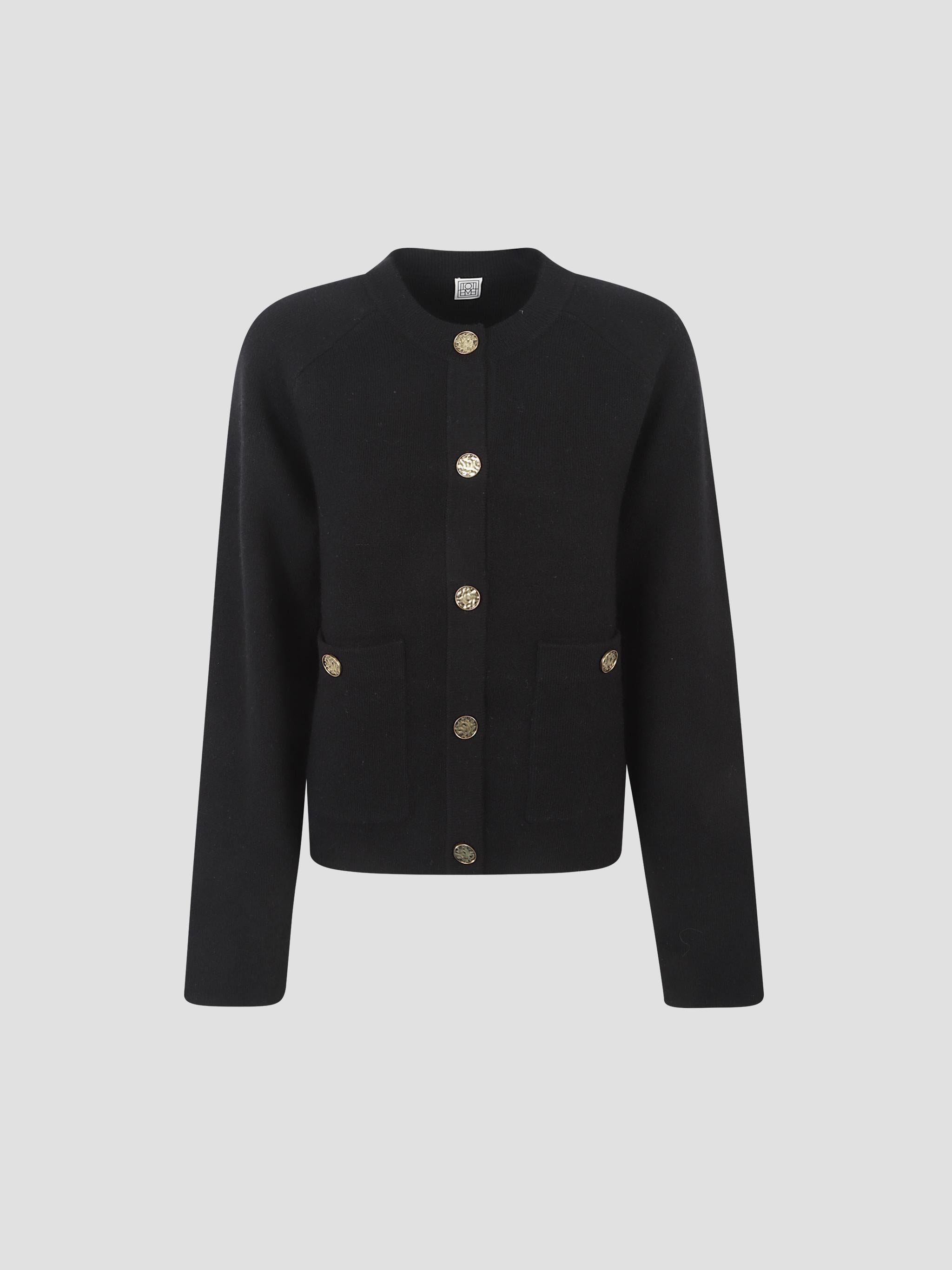 Hammered button cardigan