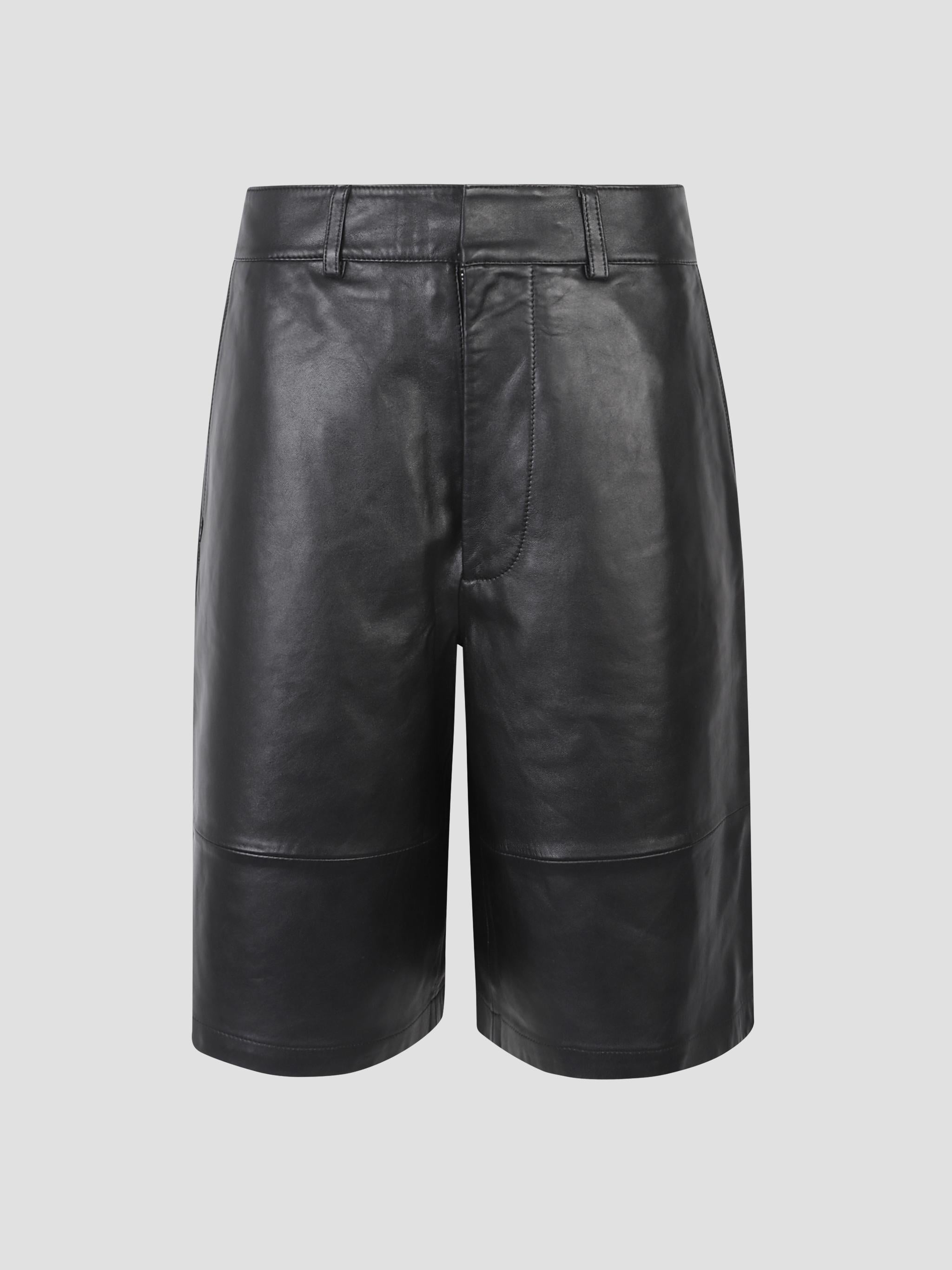 Olivia leather bermuda shorts