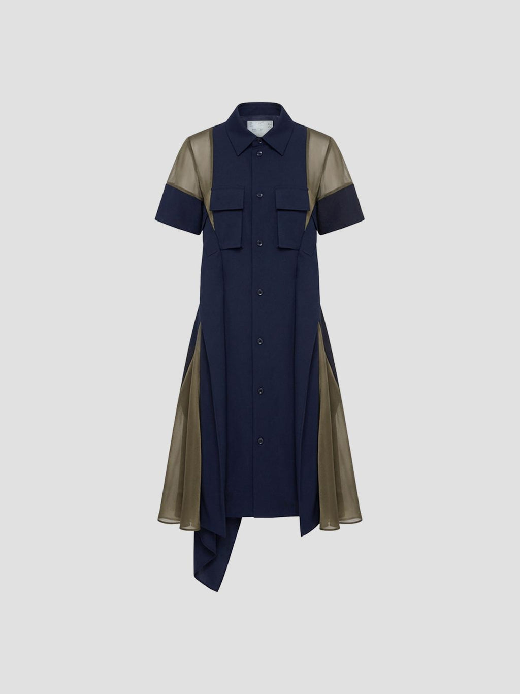 sacai Wool suiting dress in blue