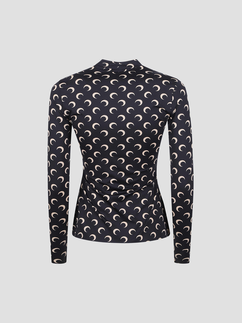 Moon printed high-neck jersey top